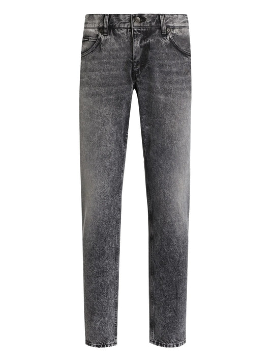 logo-plaque jeans