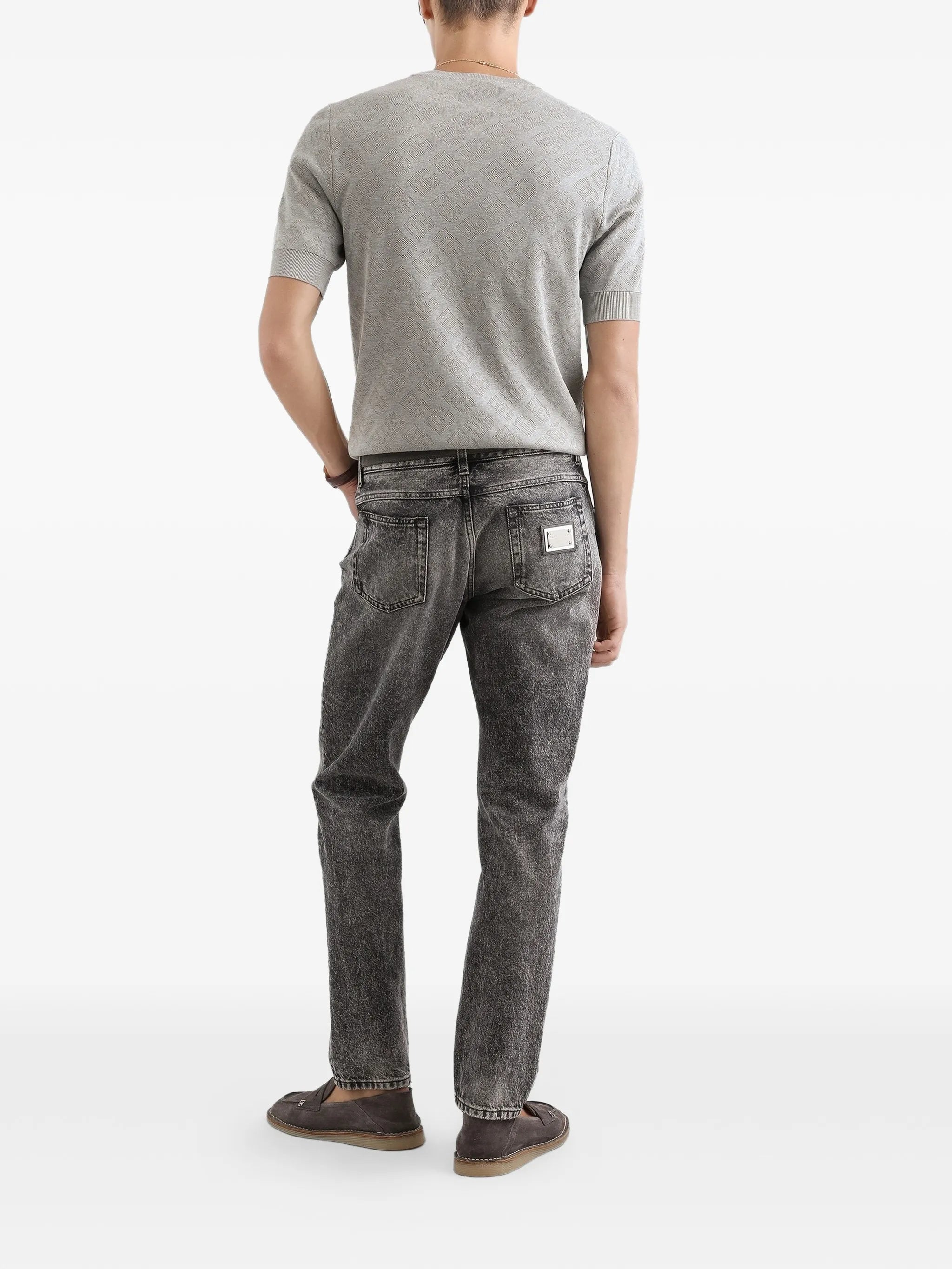 logo-plaque jeans