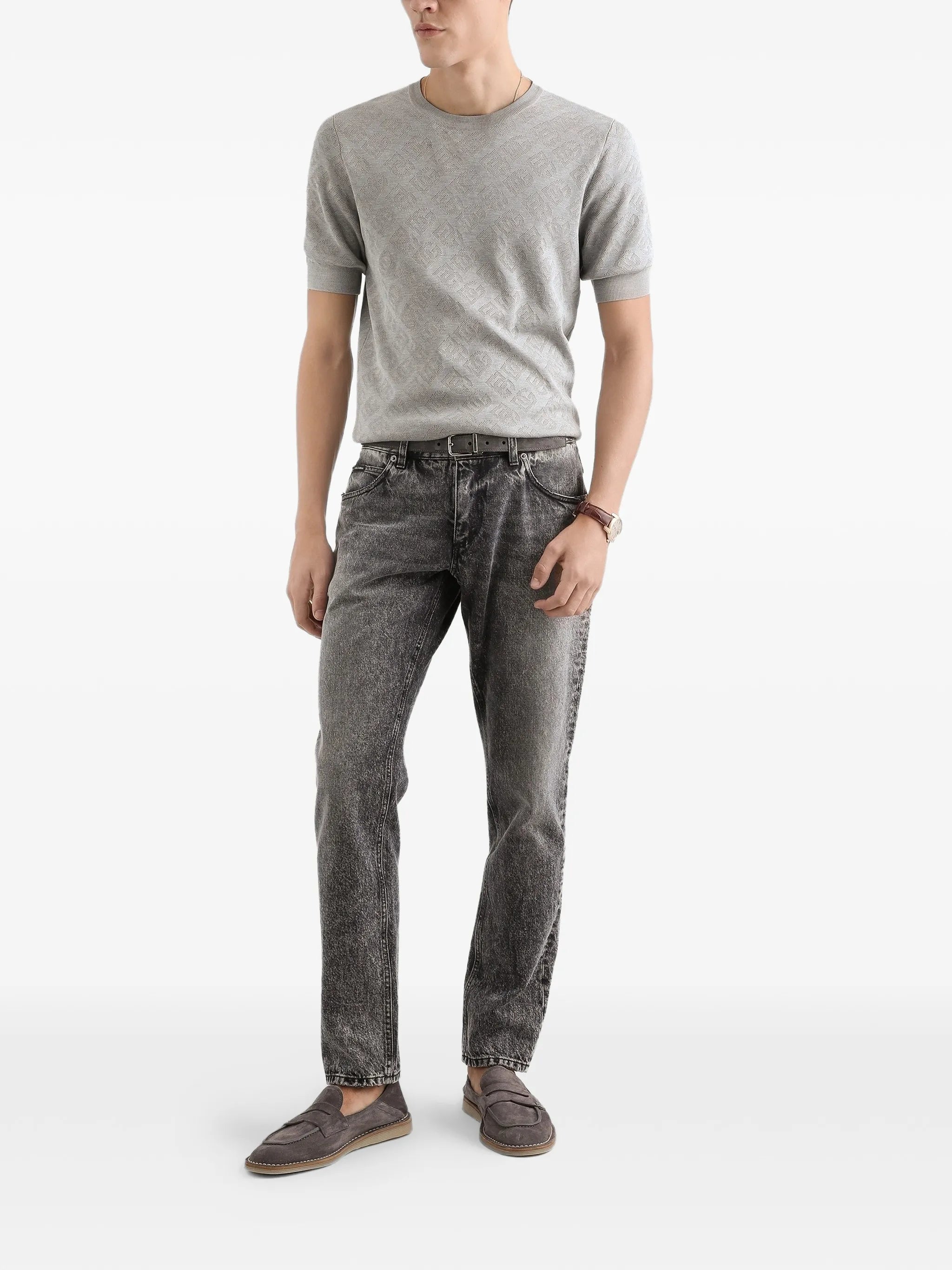 logo-plaque jeans
