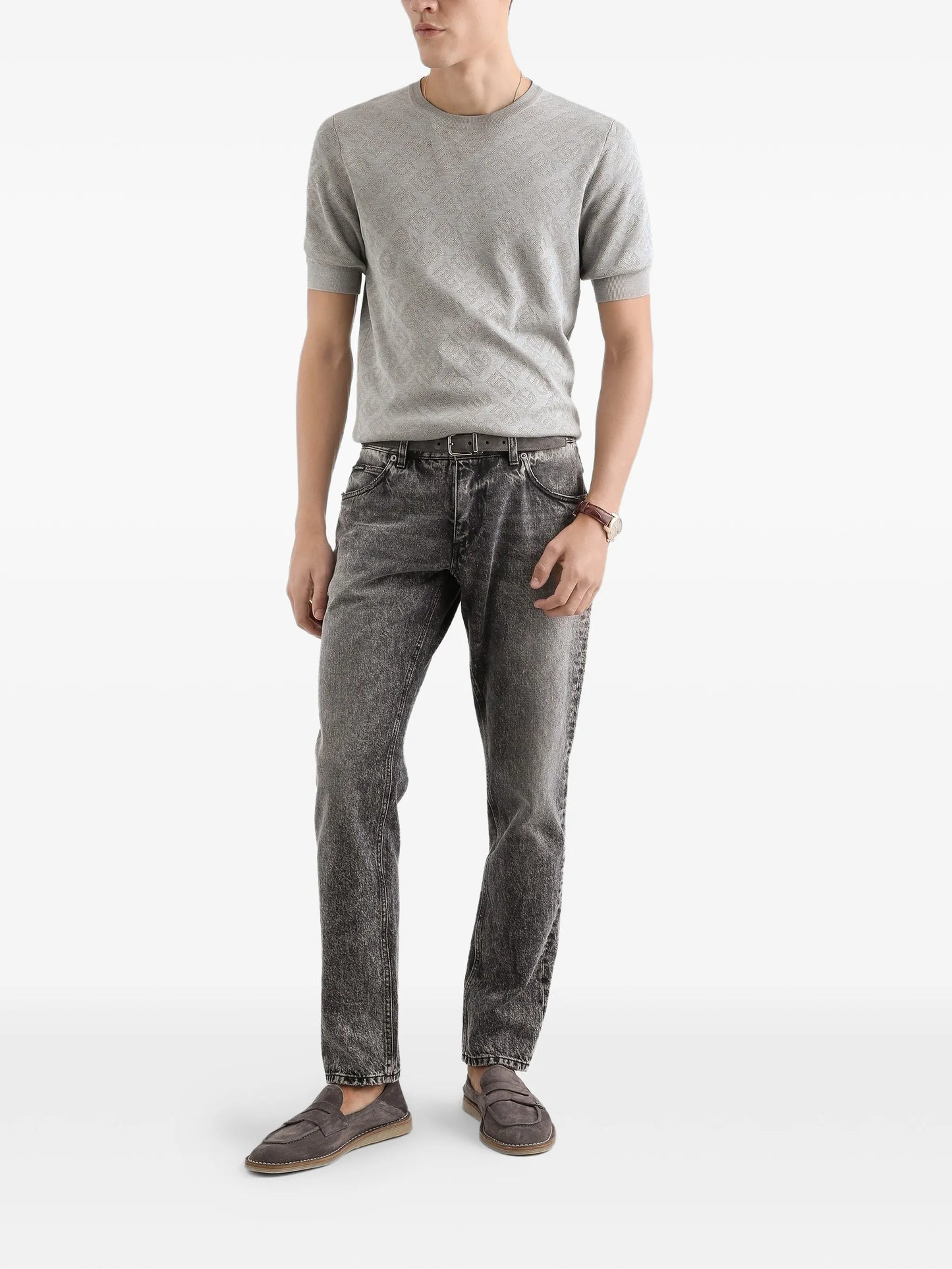 logo-plaque jeans