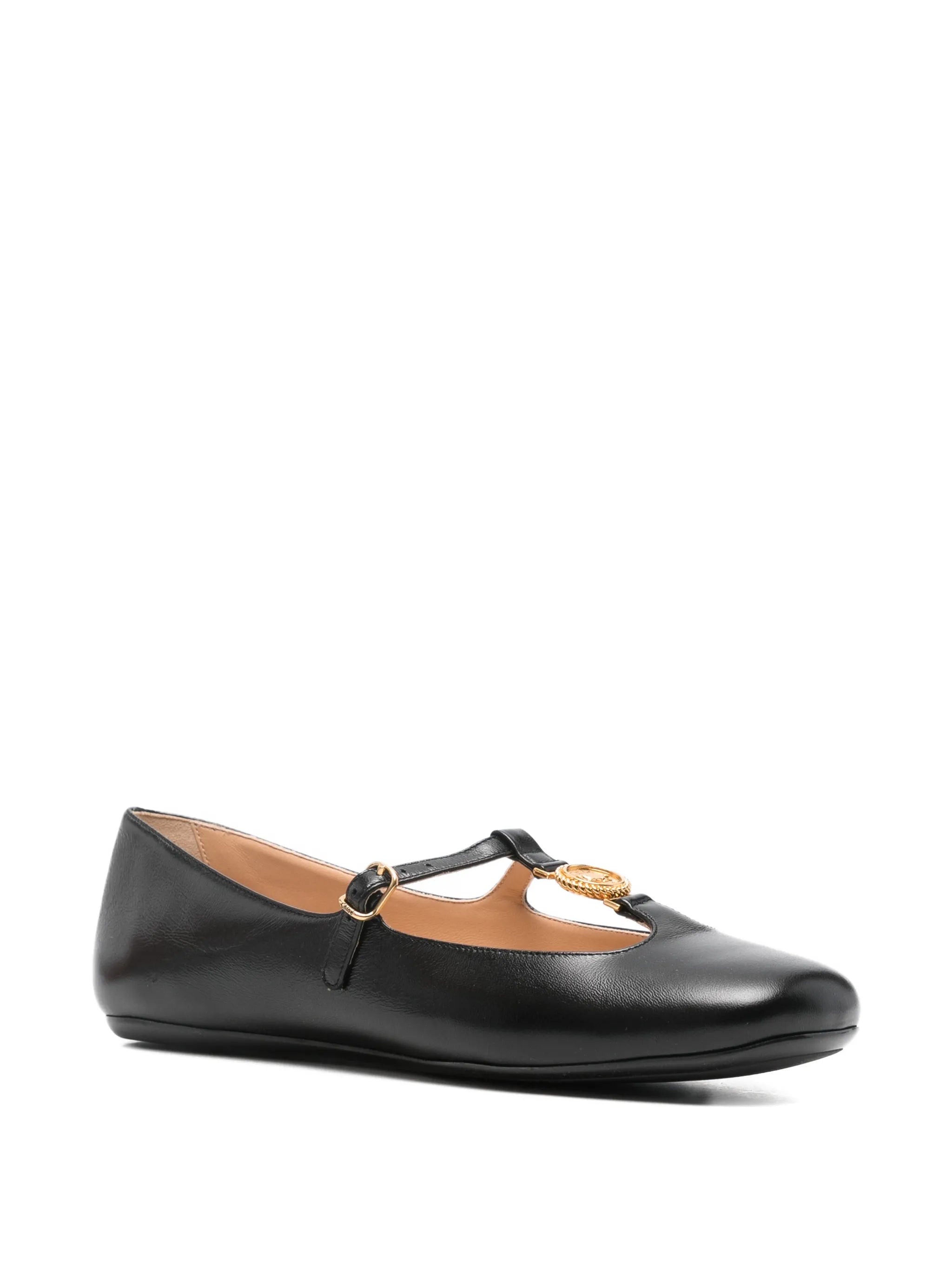 Leonore logo-medal ballet flats