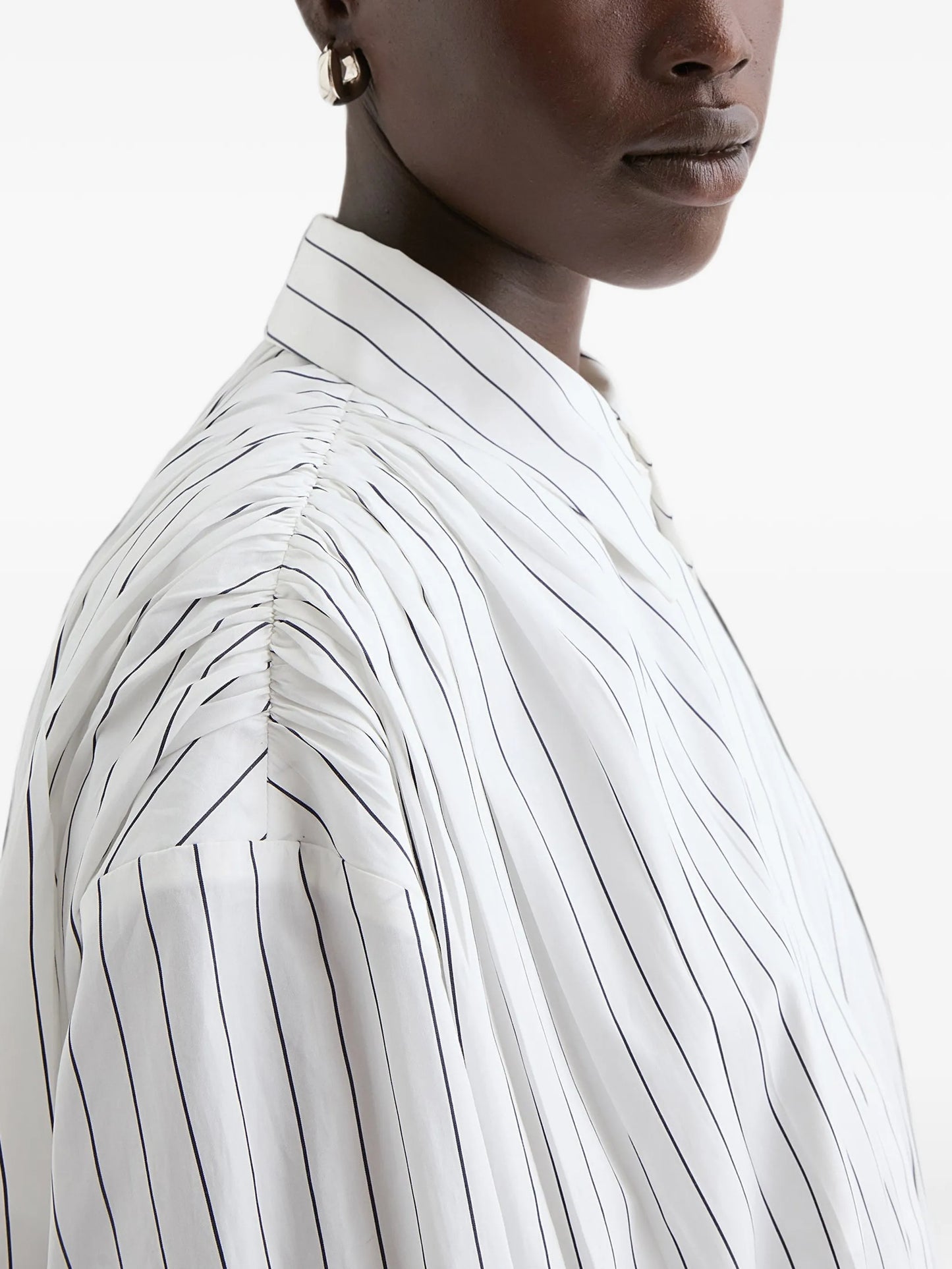 striped-pattern cotton shirt