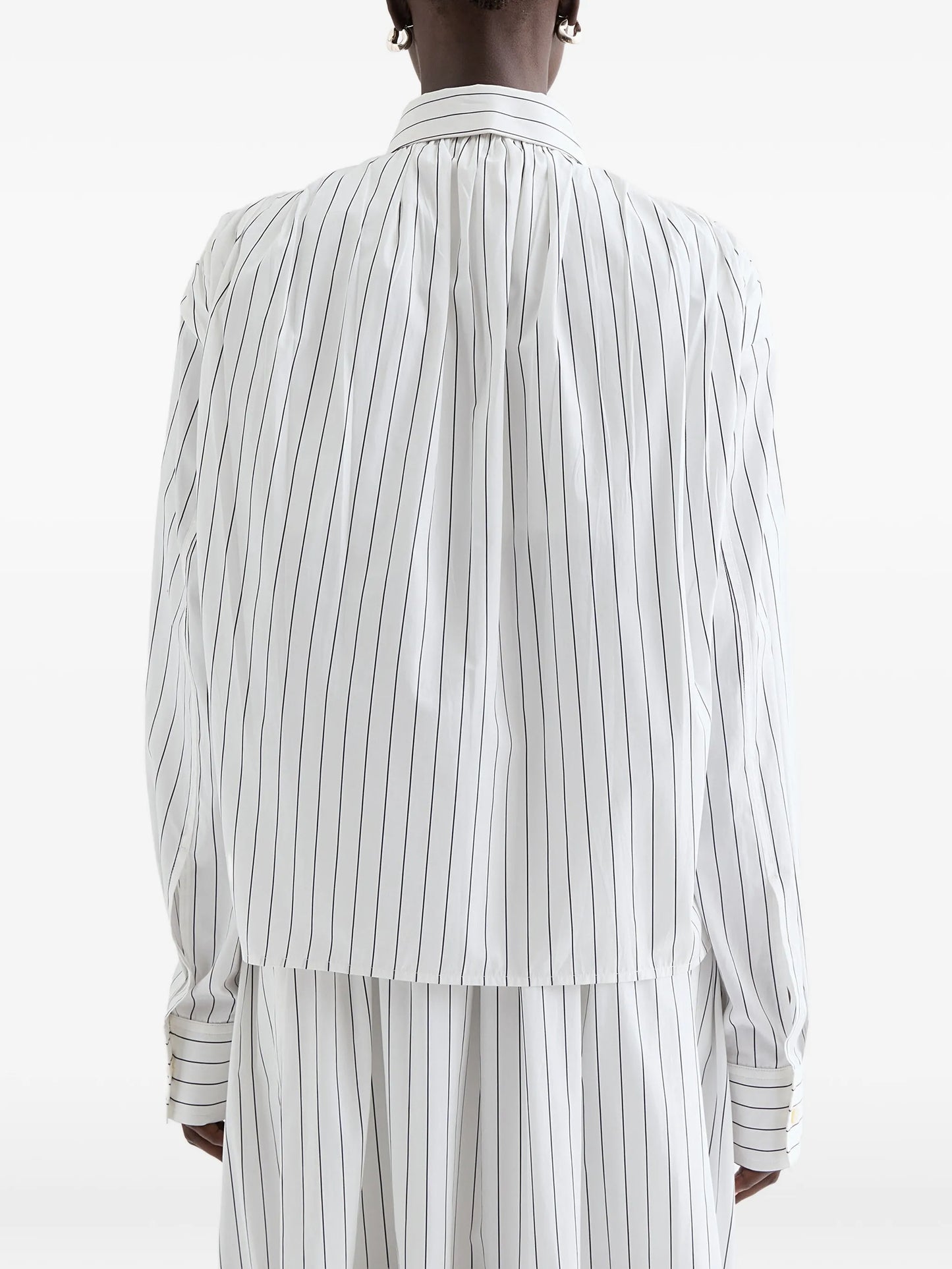 striped-pattern cotton shirt