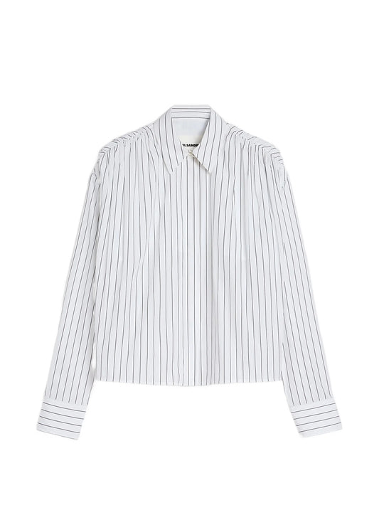 striped-pattern cotton shirt