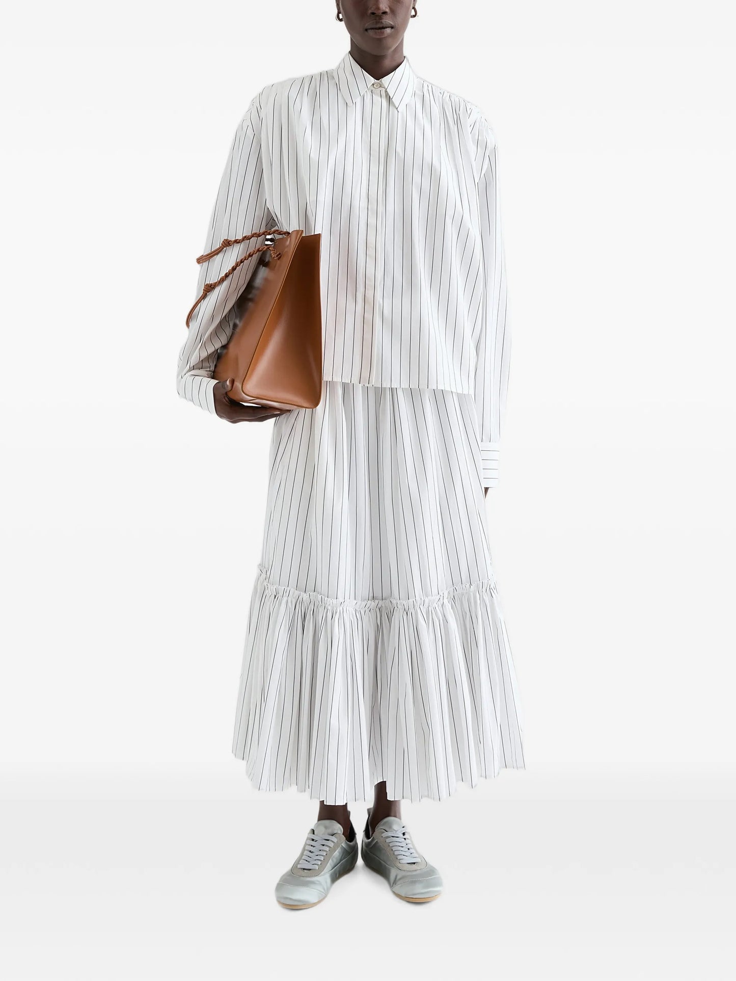 striped-pattern cotton shirt