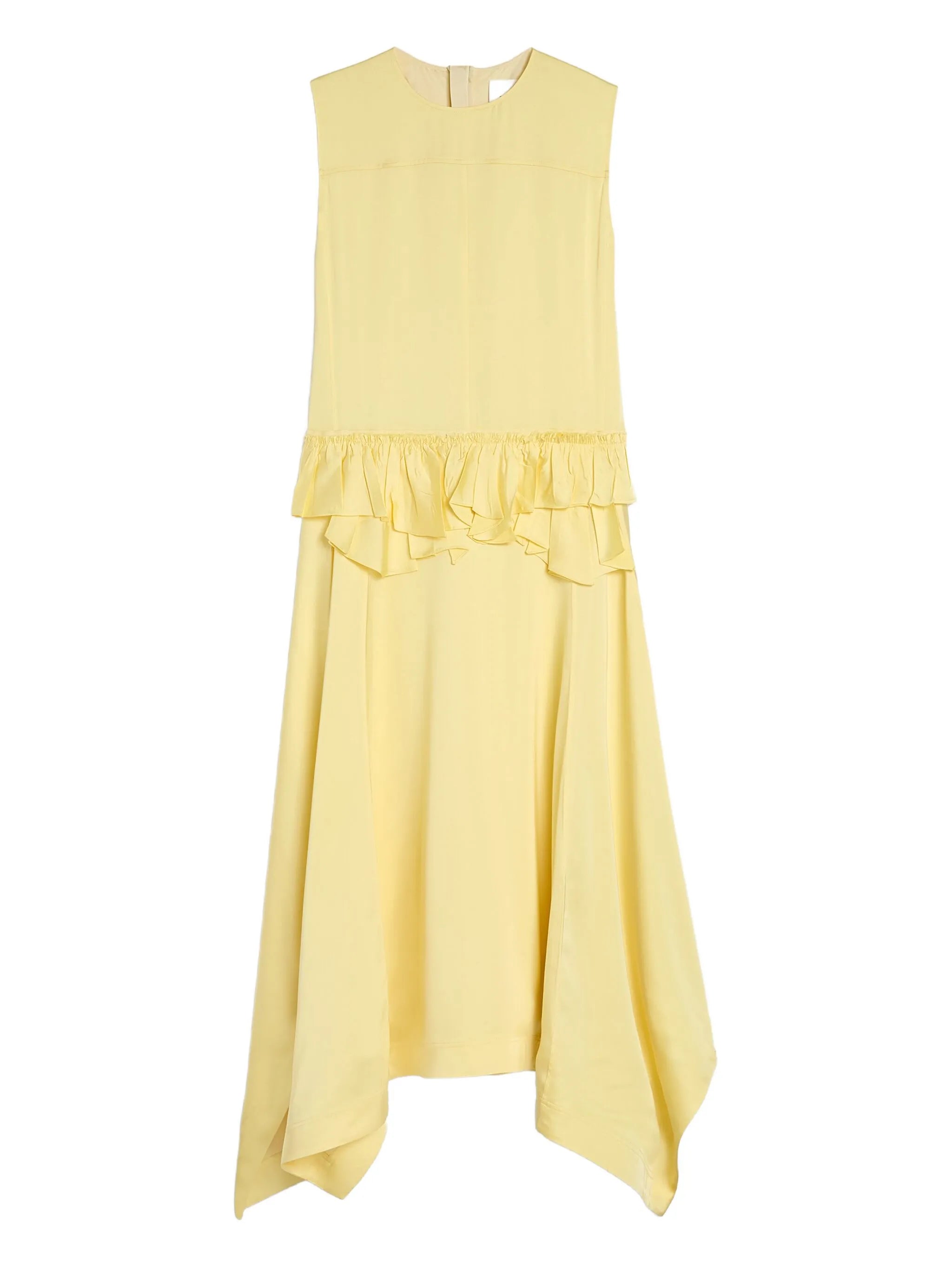 ruffle-detail asymmetrical dress