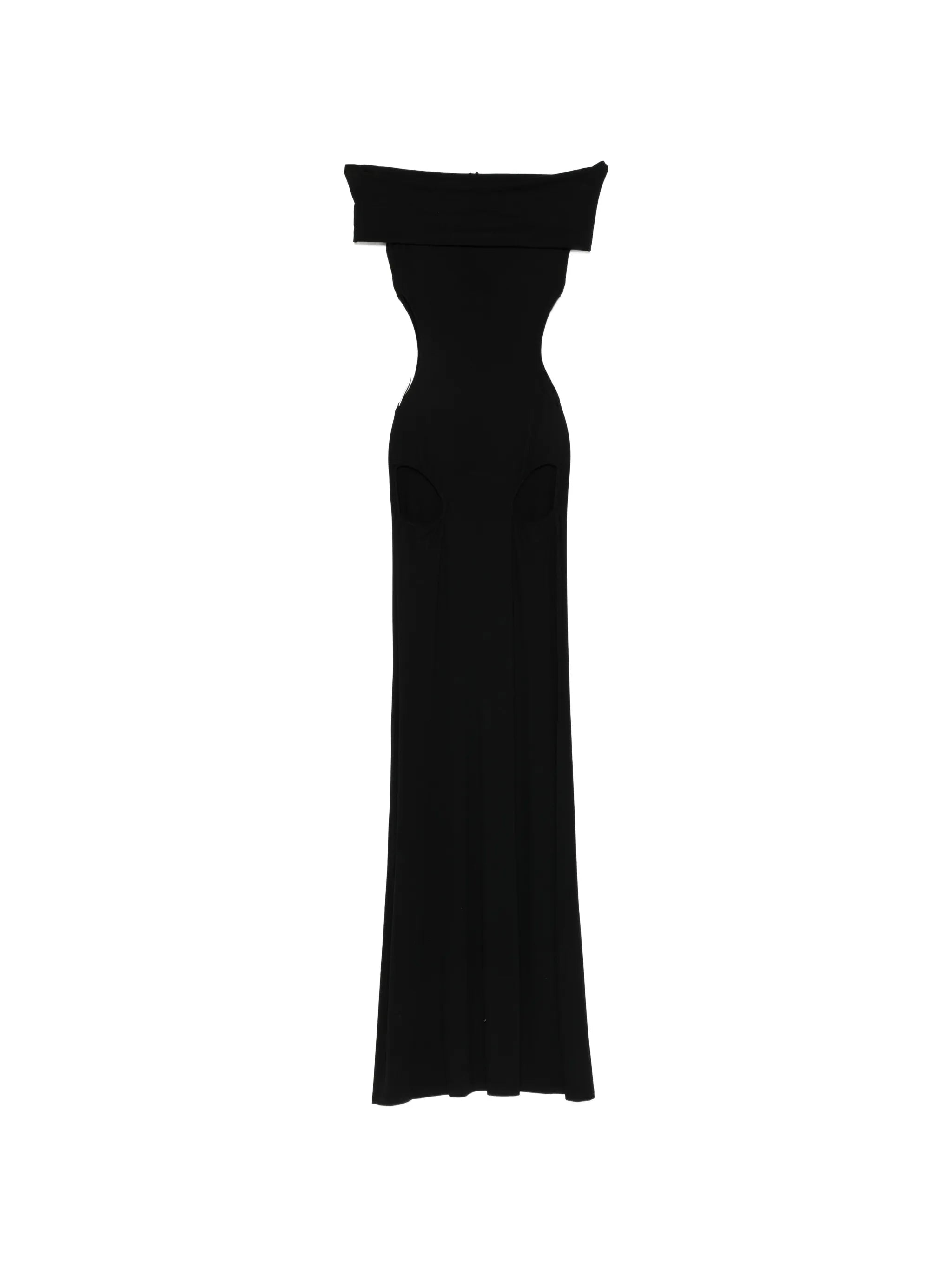 off-shoulder cutout maxi dress