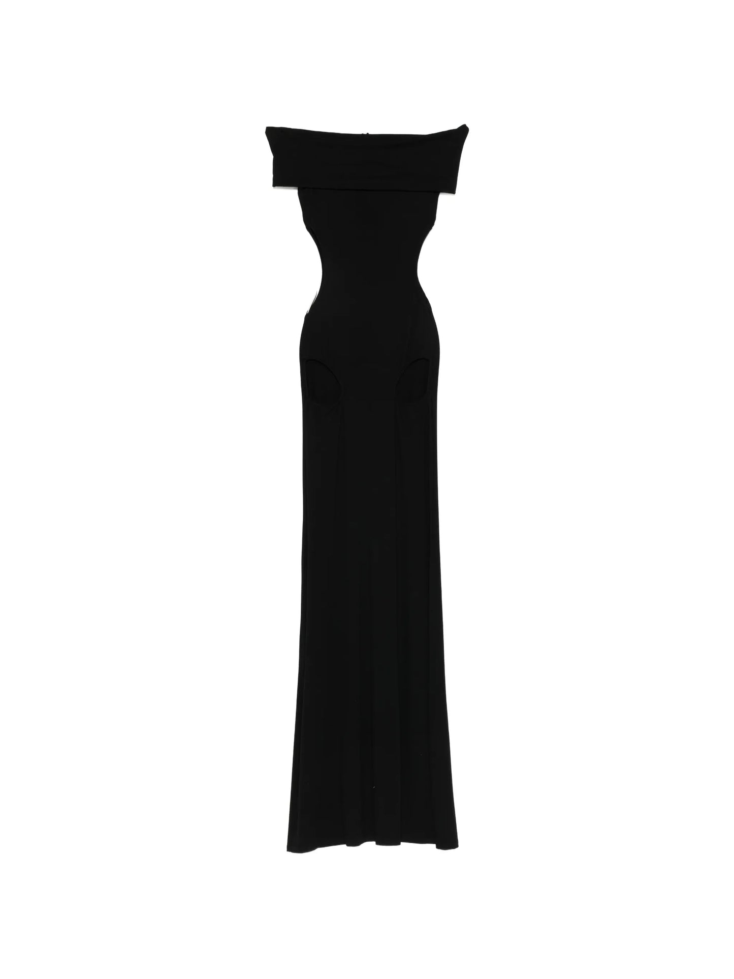 off-shoulder cutout maxi dress
