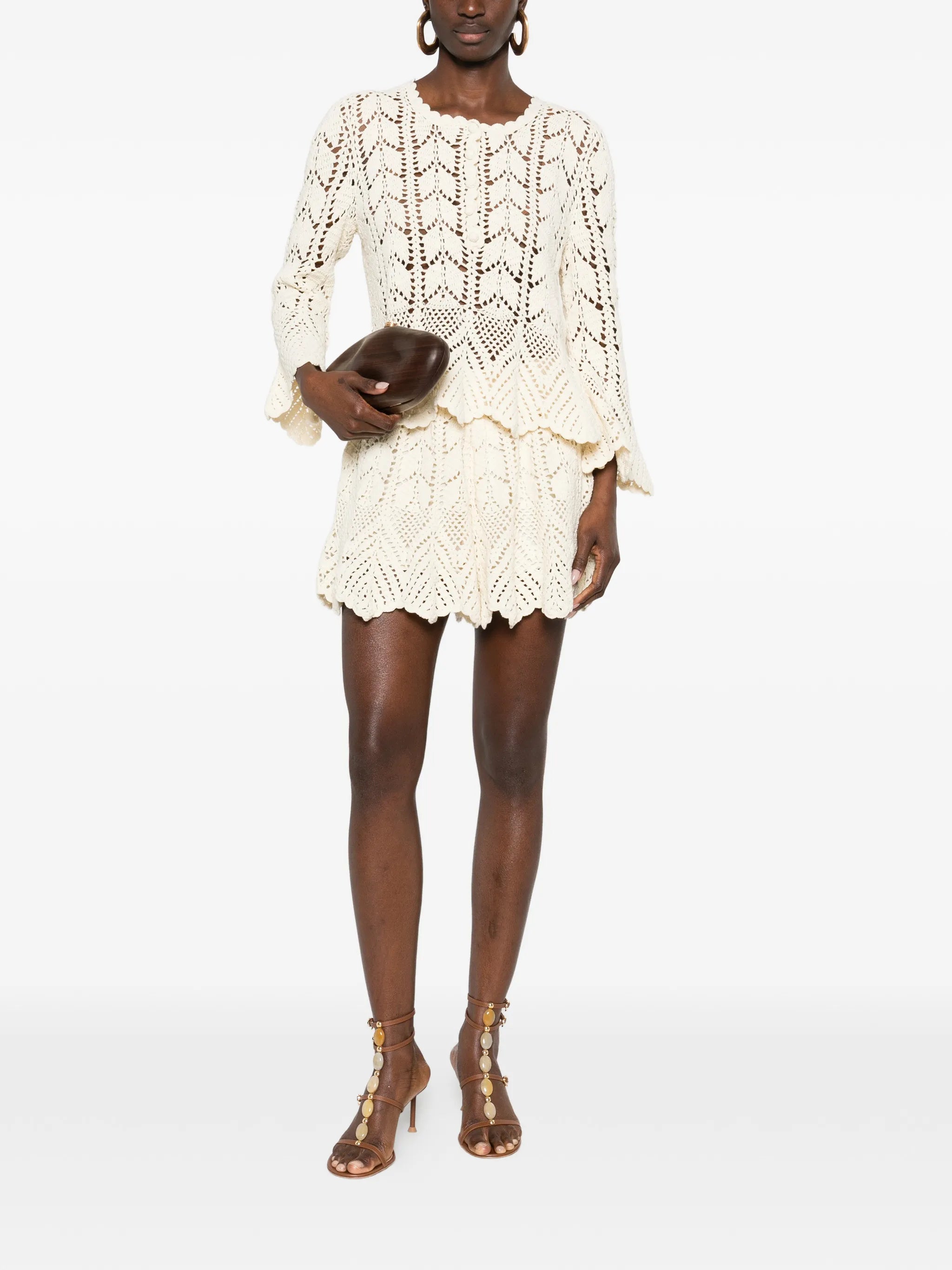 Awaken lace crochet shorts