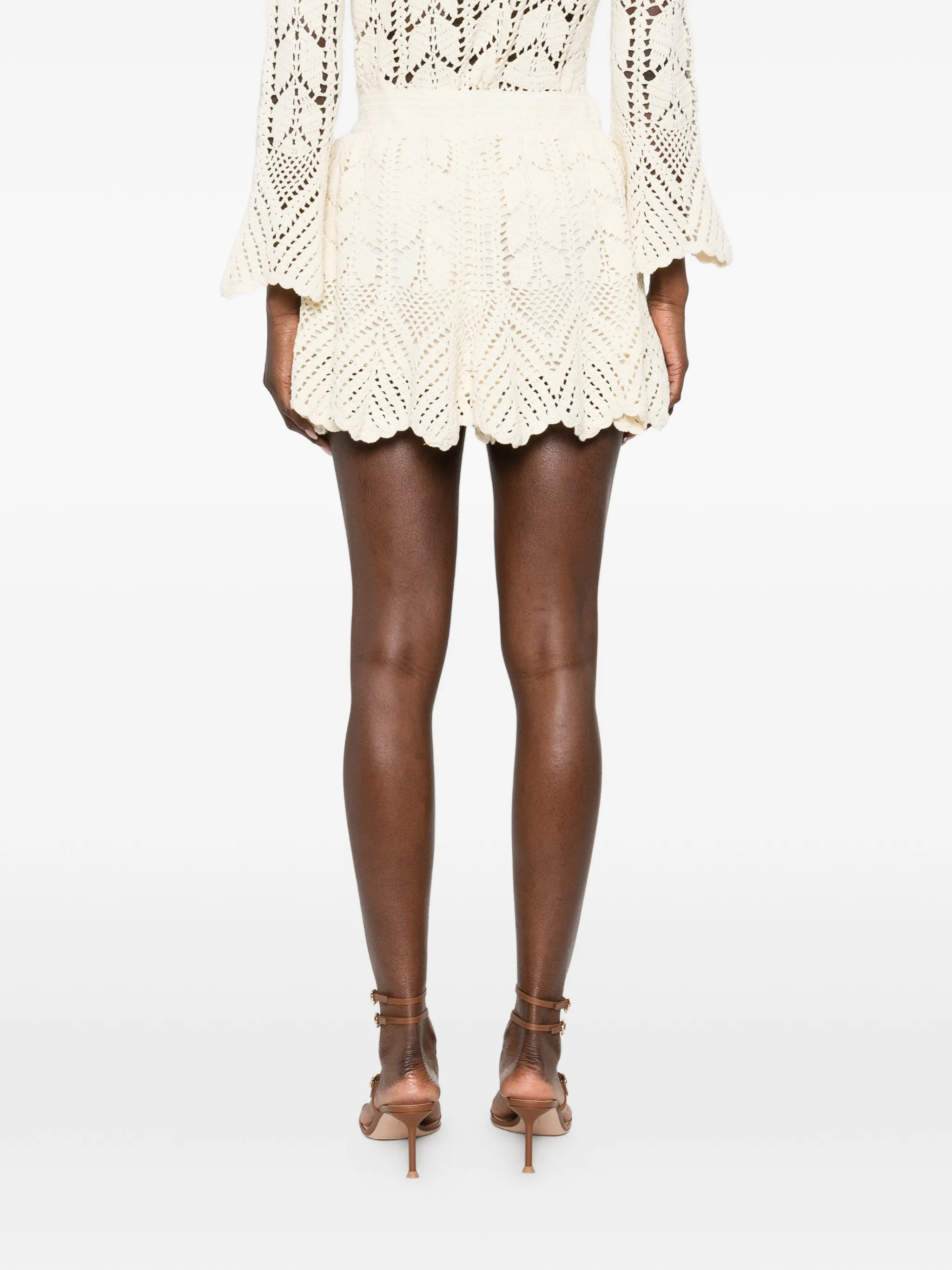 Awaken lace crochet shorts