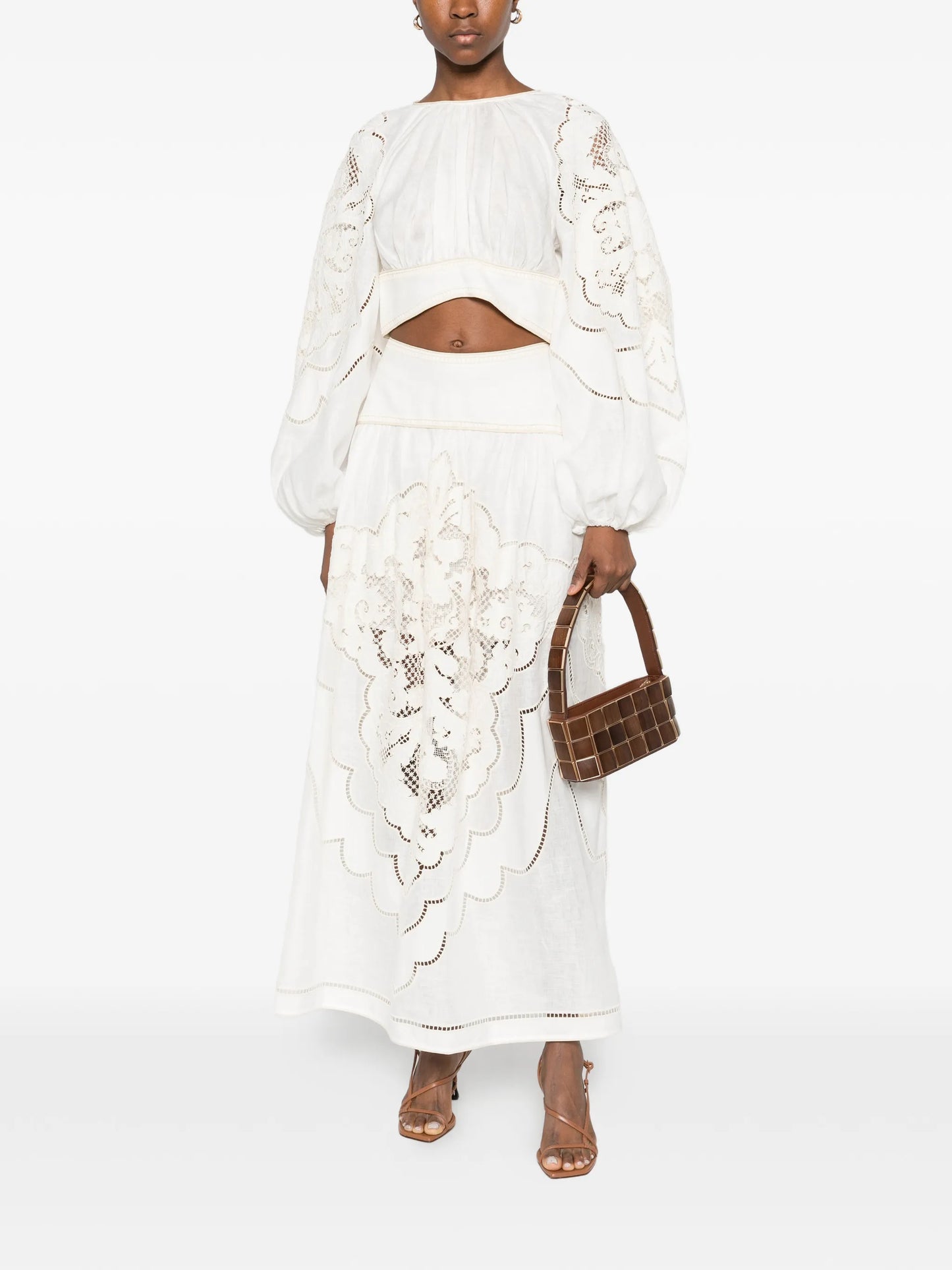 Daylight embroidered maxi skirt