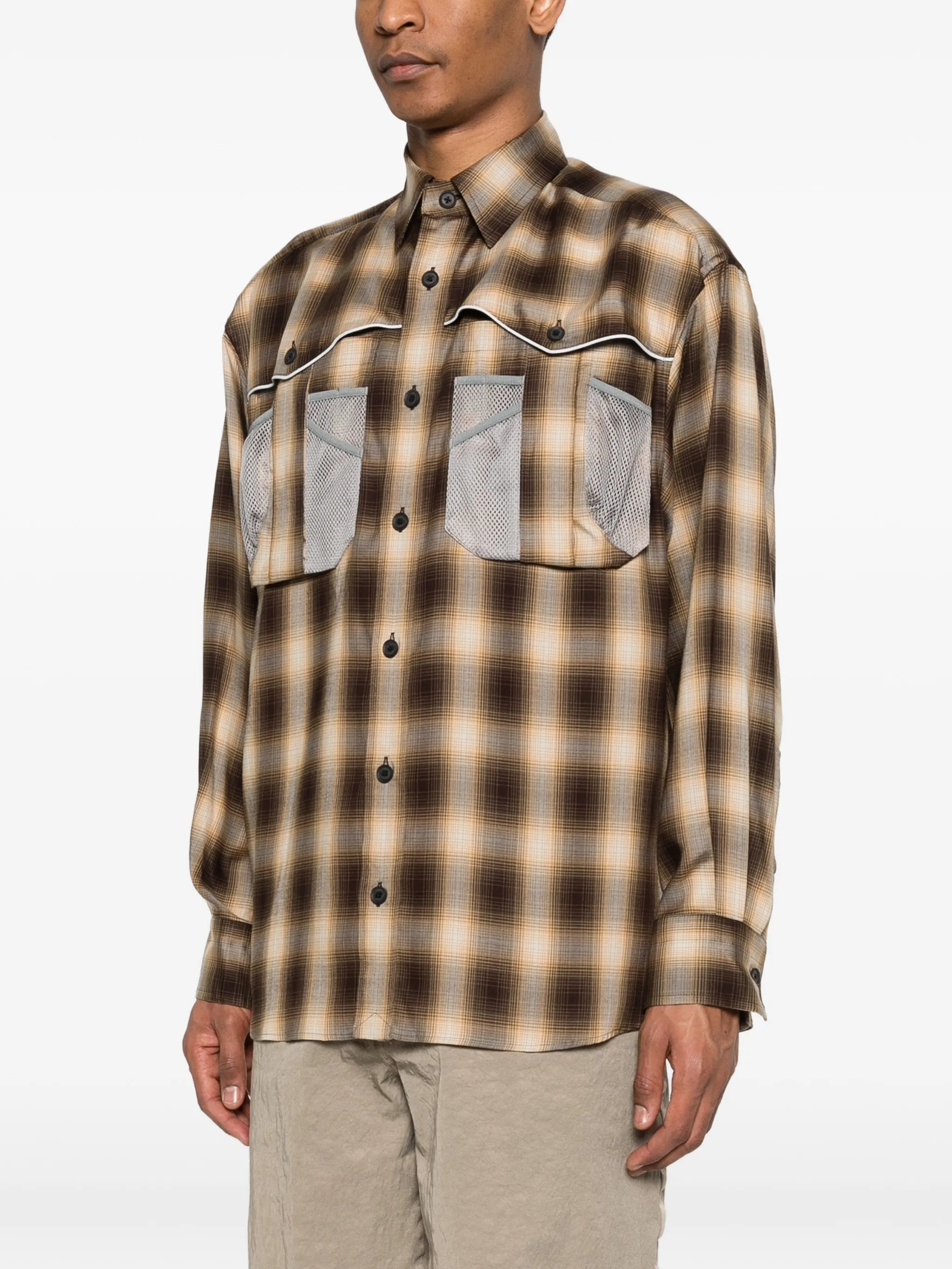plaid-pattern shirt