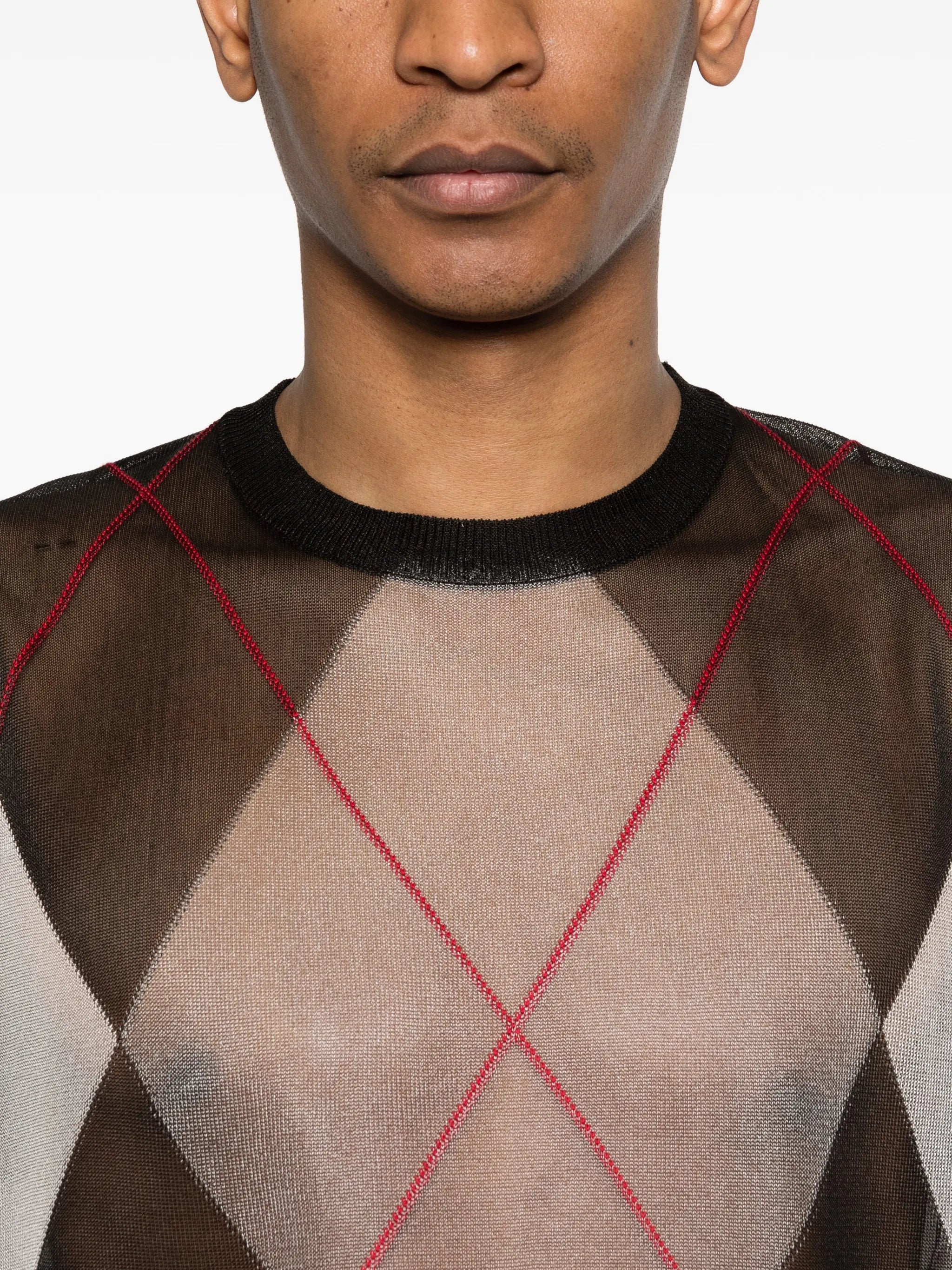 argyle oversized T-shirt