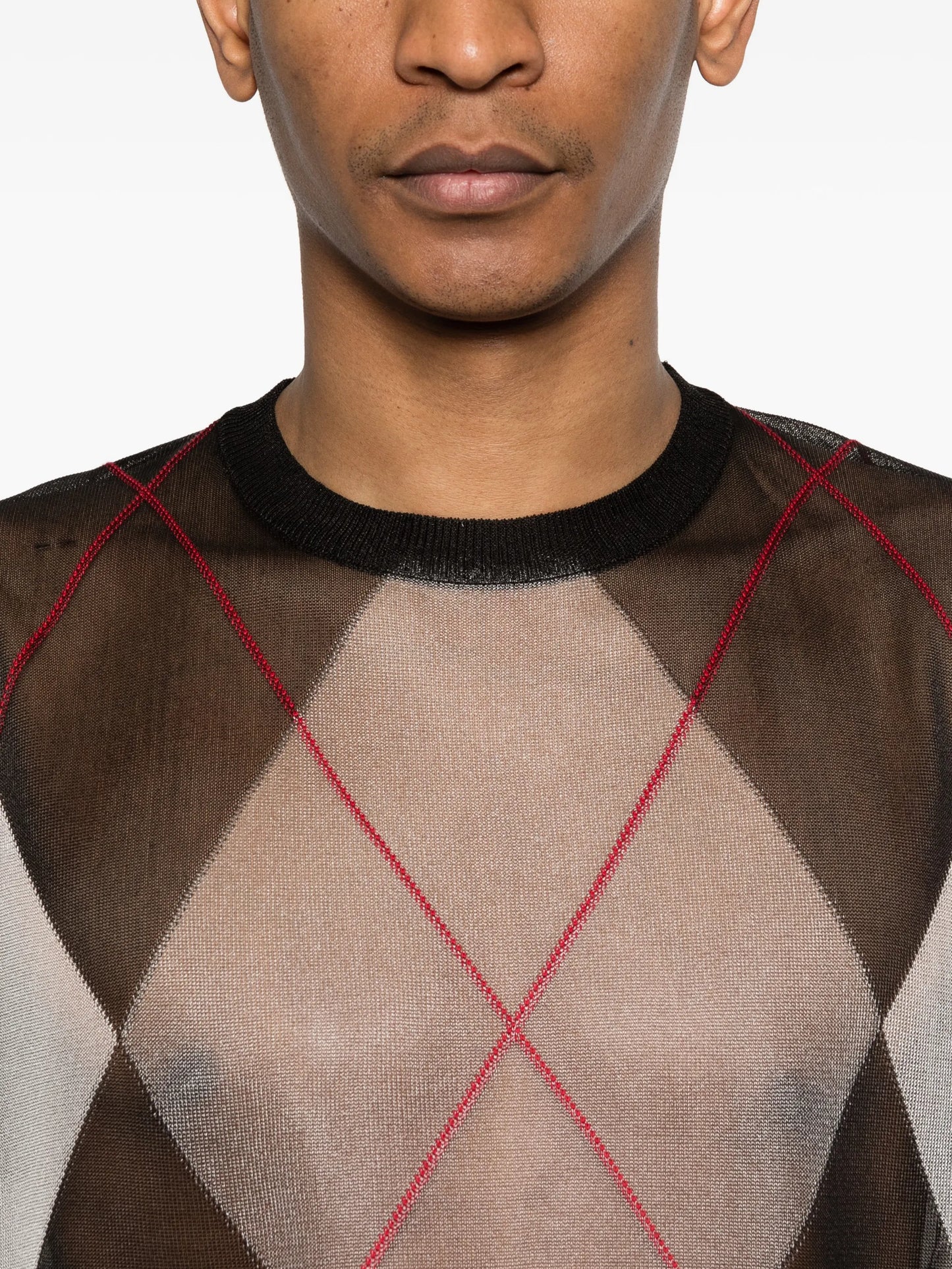 argyle oversized T-shirt
