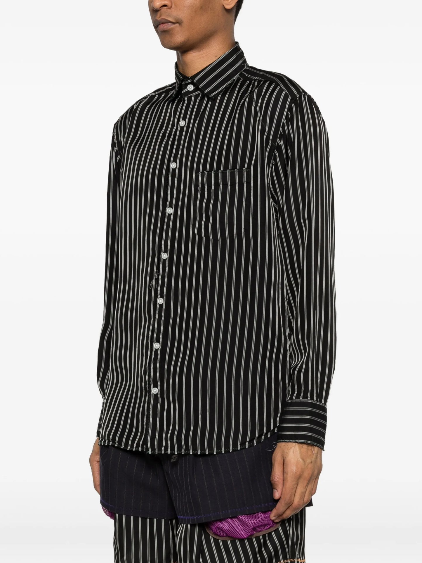 striped buttoned shirt