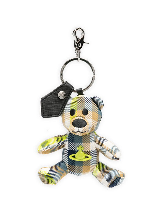 Teddy Bear tartan keyring