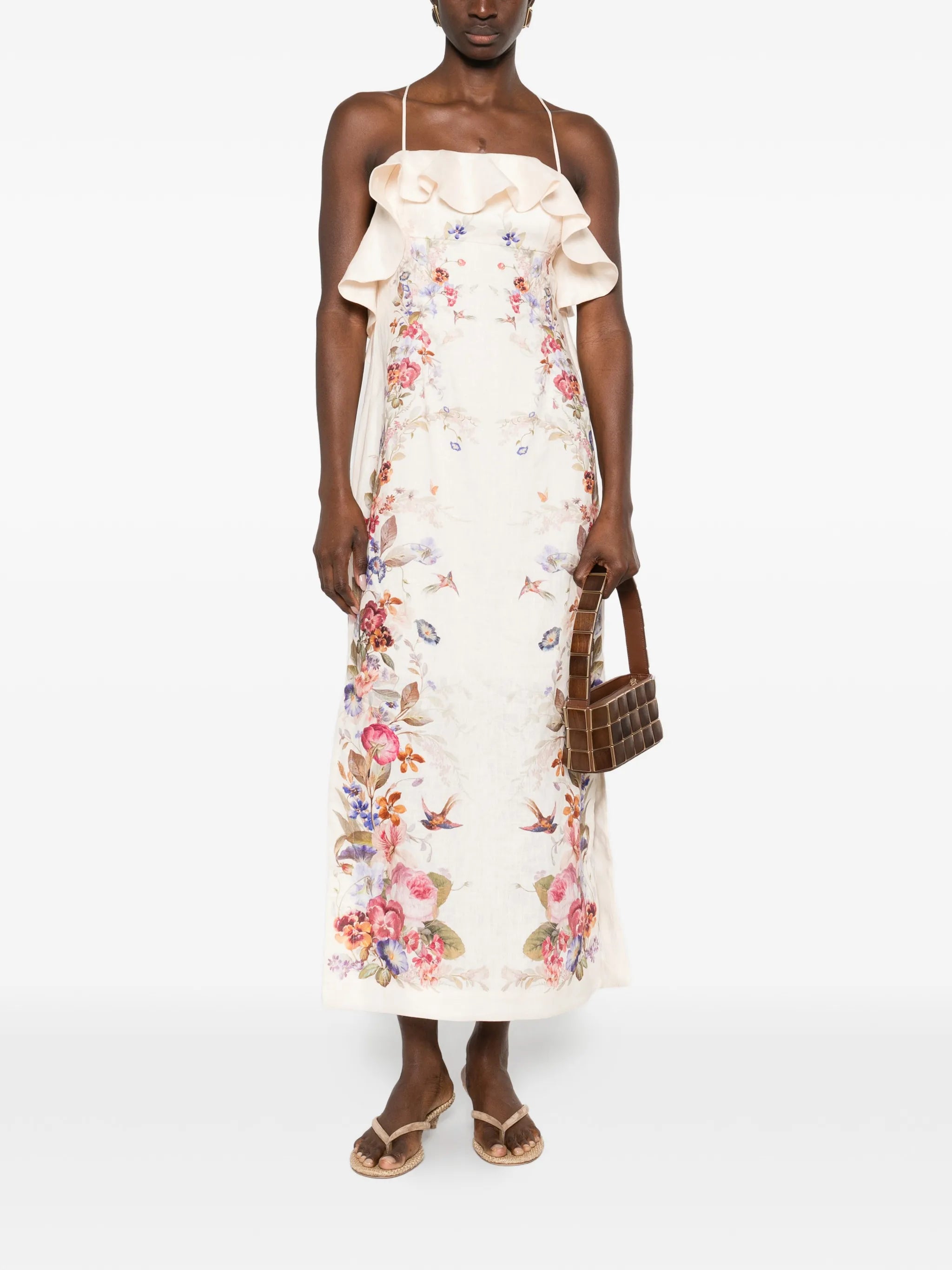 Patience Frill midi dress