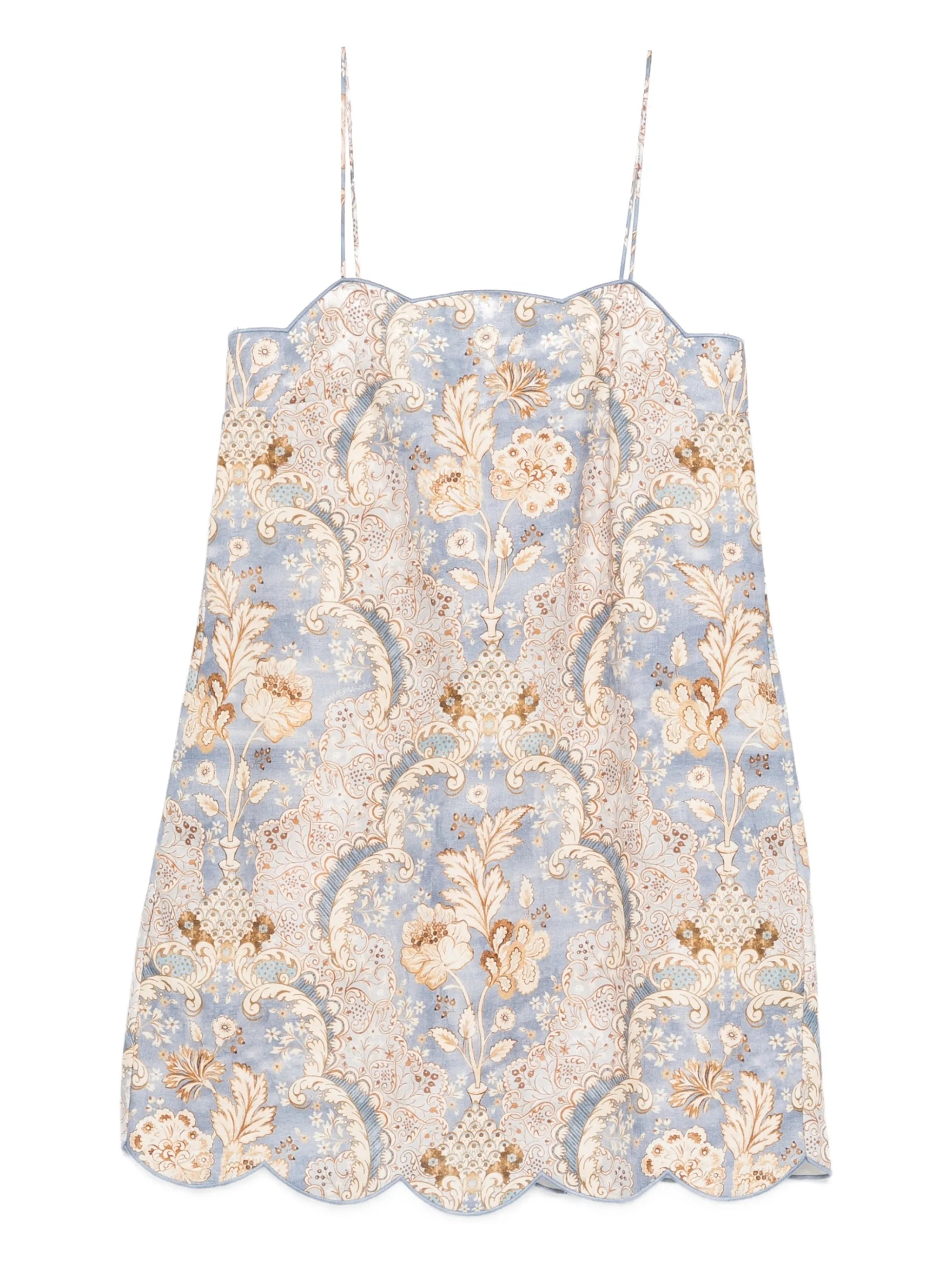 Daylight scallop mini dress