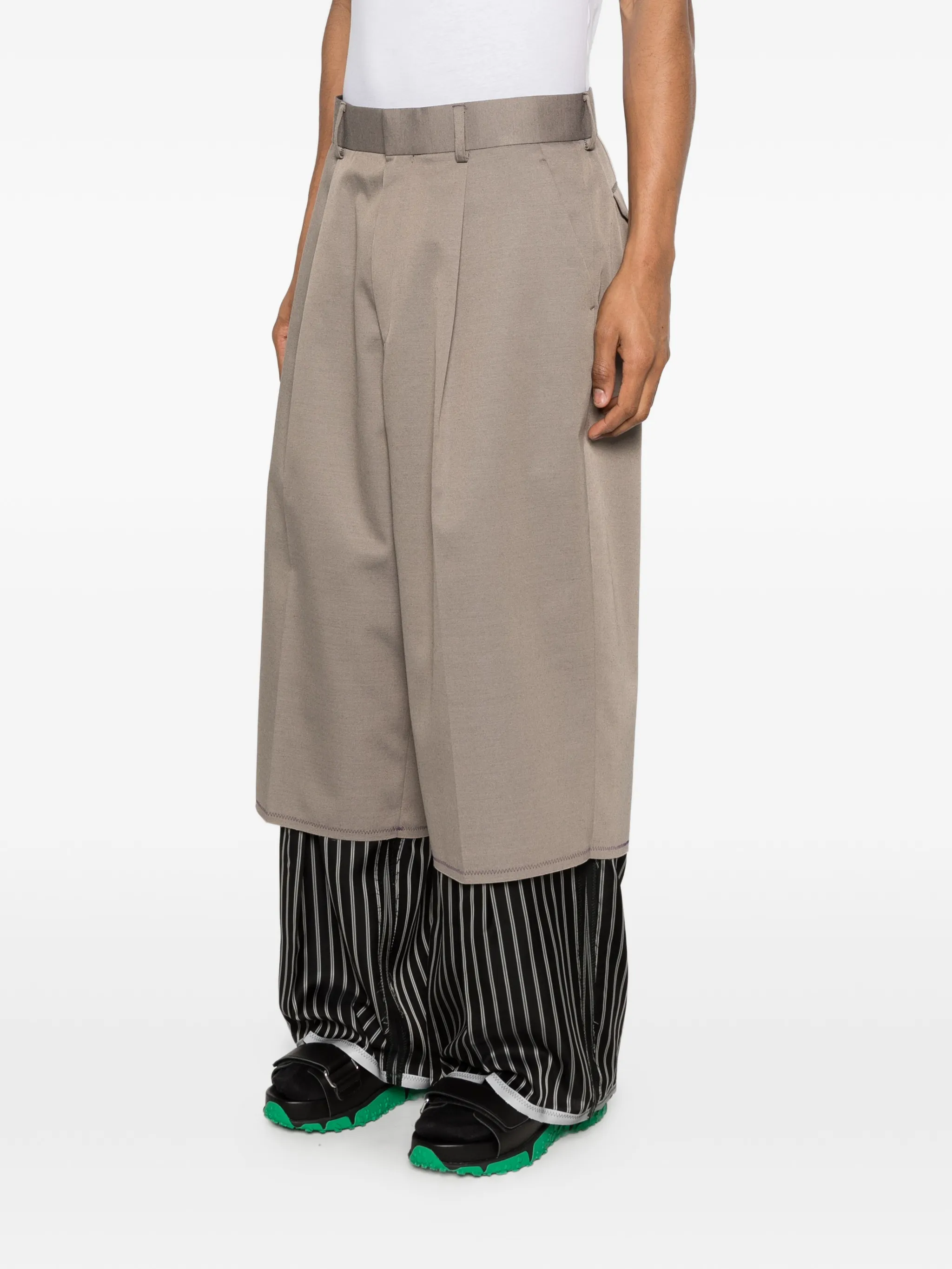 double layer tailored trousers