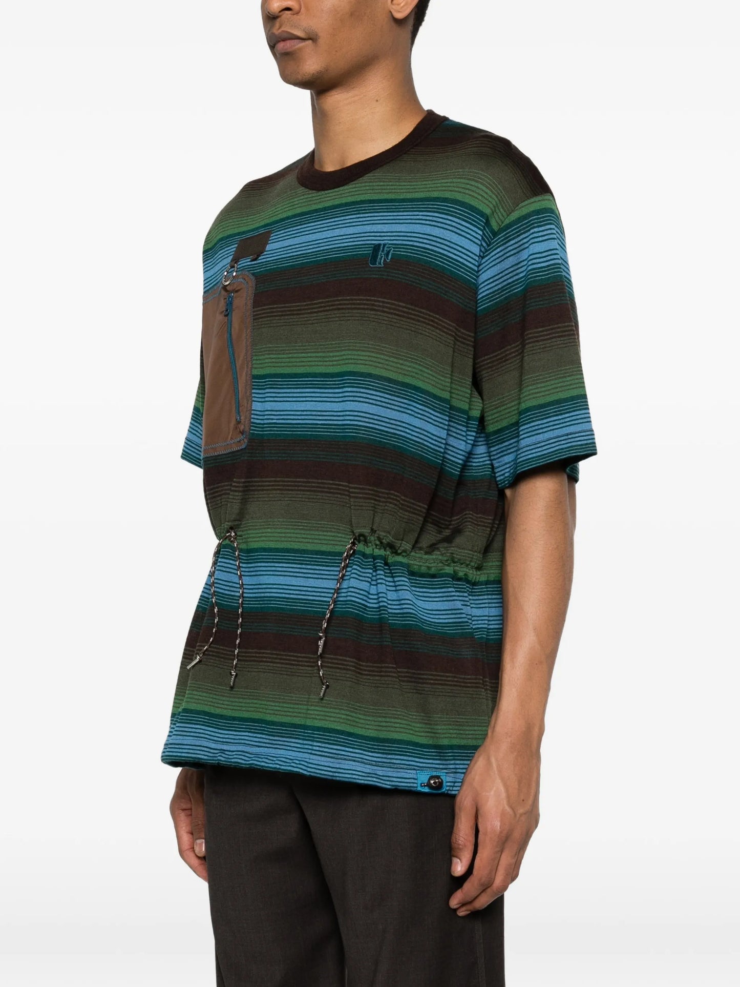 pocket striped T-shirt
