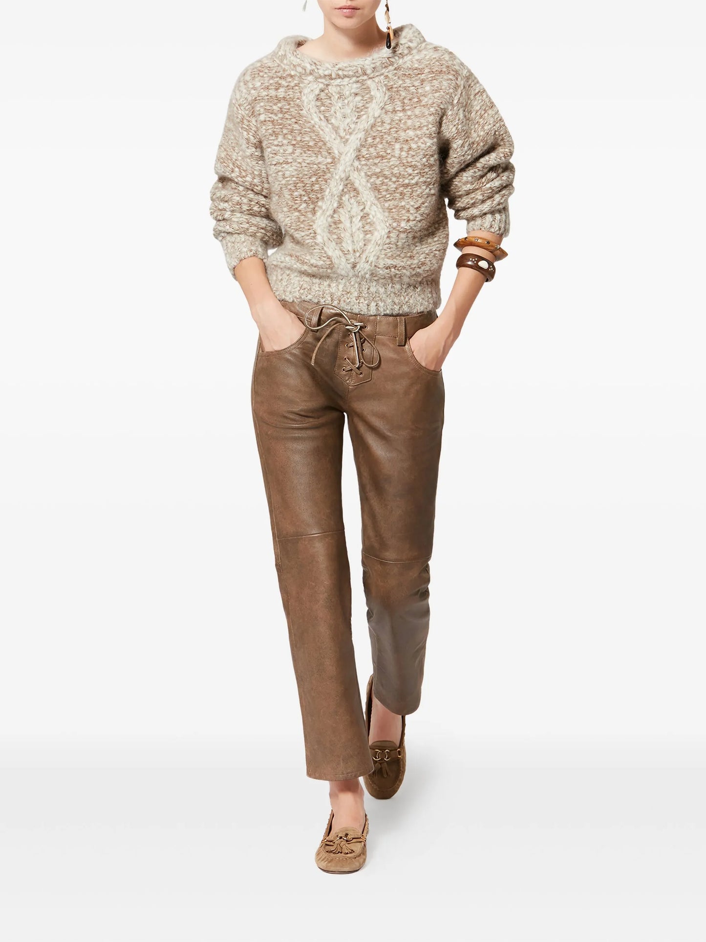 Dorota cable-knit sweater