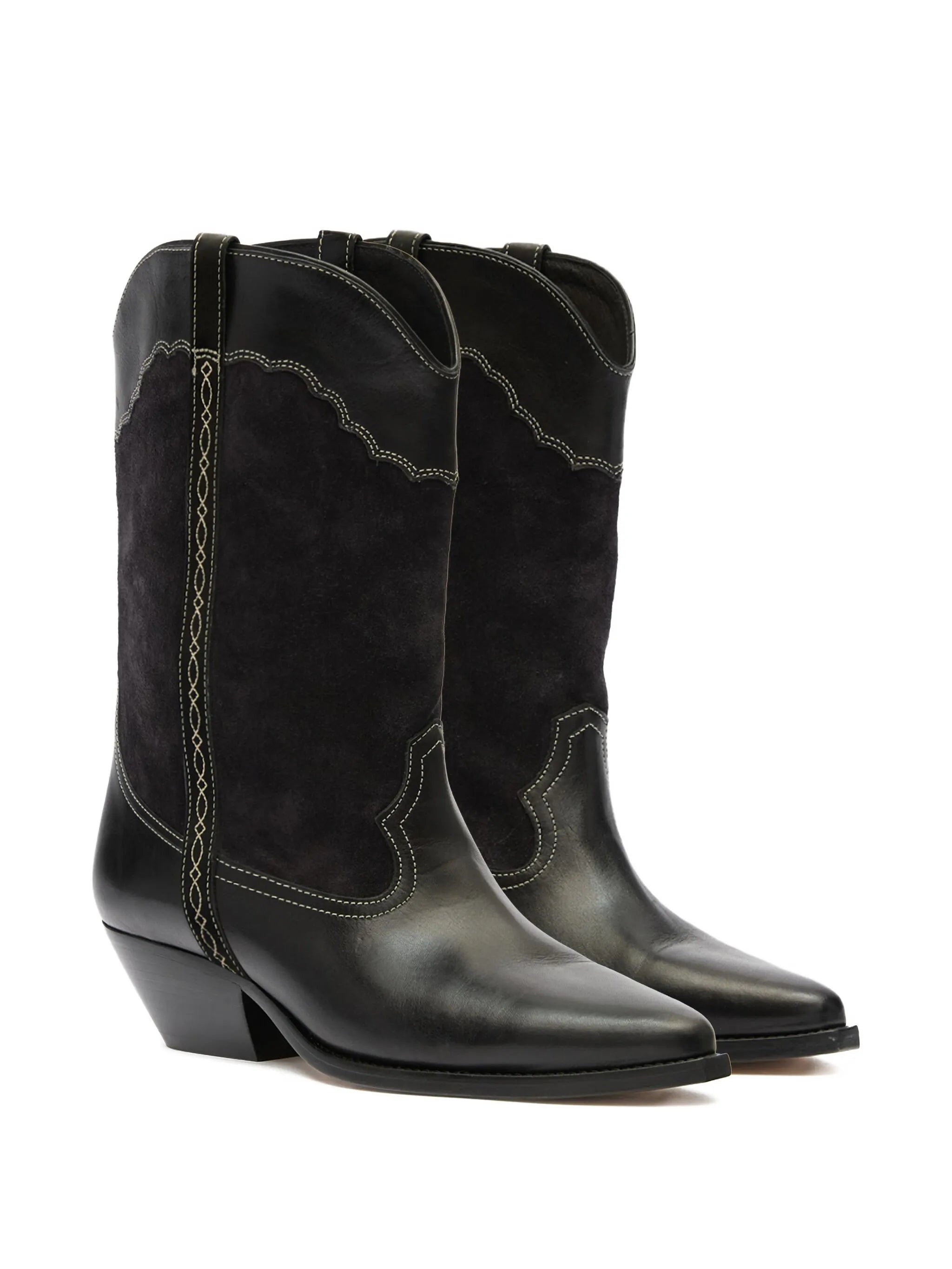 Duerto suede panel stitching boots
