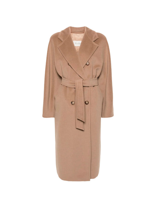 Madame 101801 double-breasted belted coat