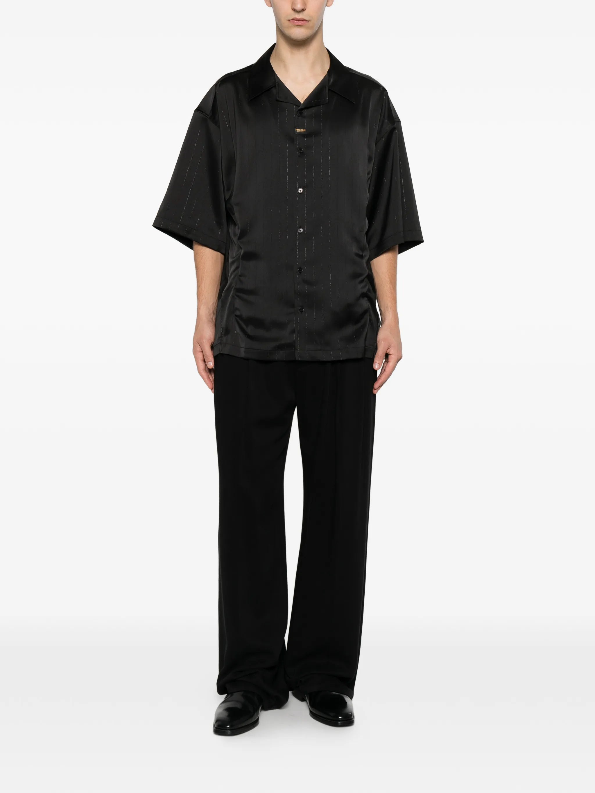 striped short-sleeve shirt