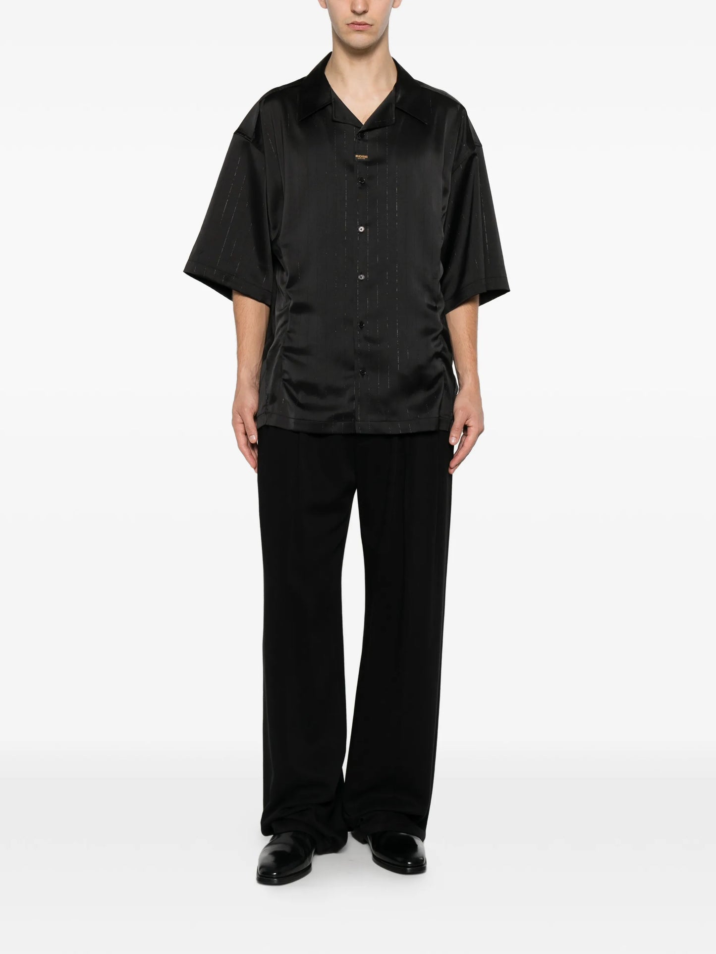 striped short-sleeve shirt