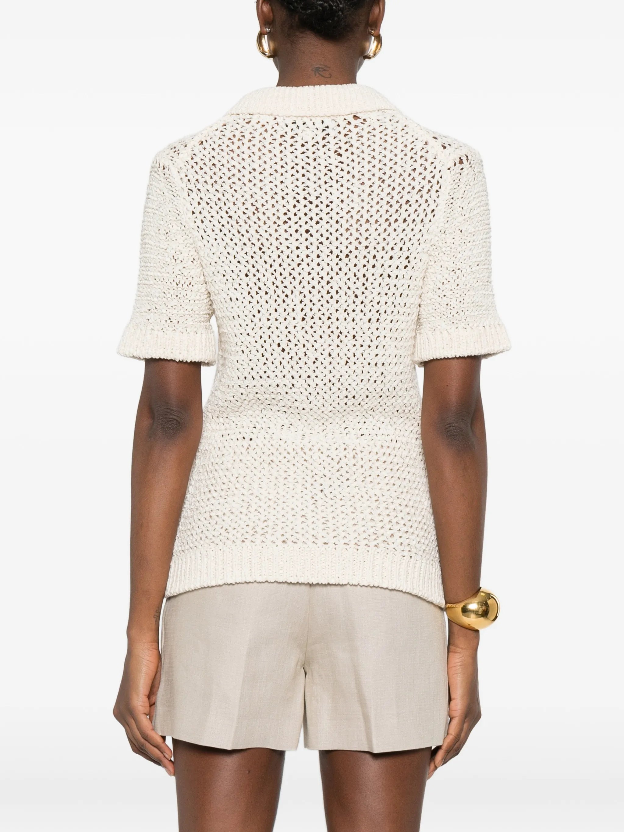 V-neck knitted top