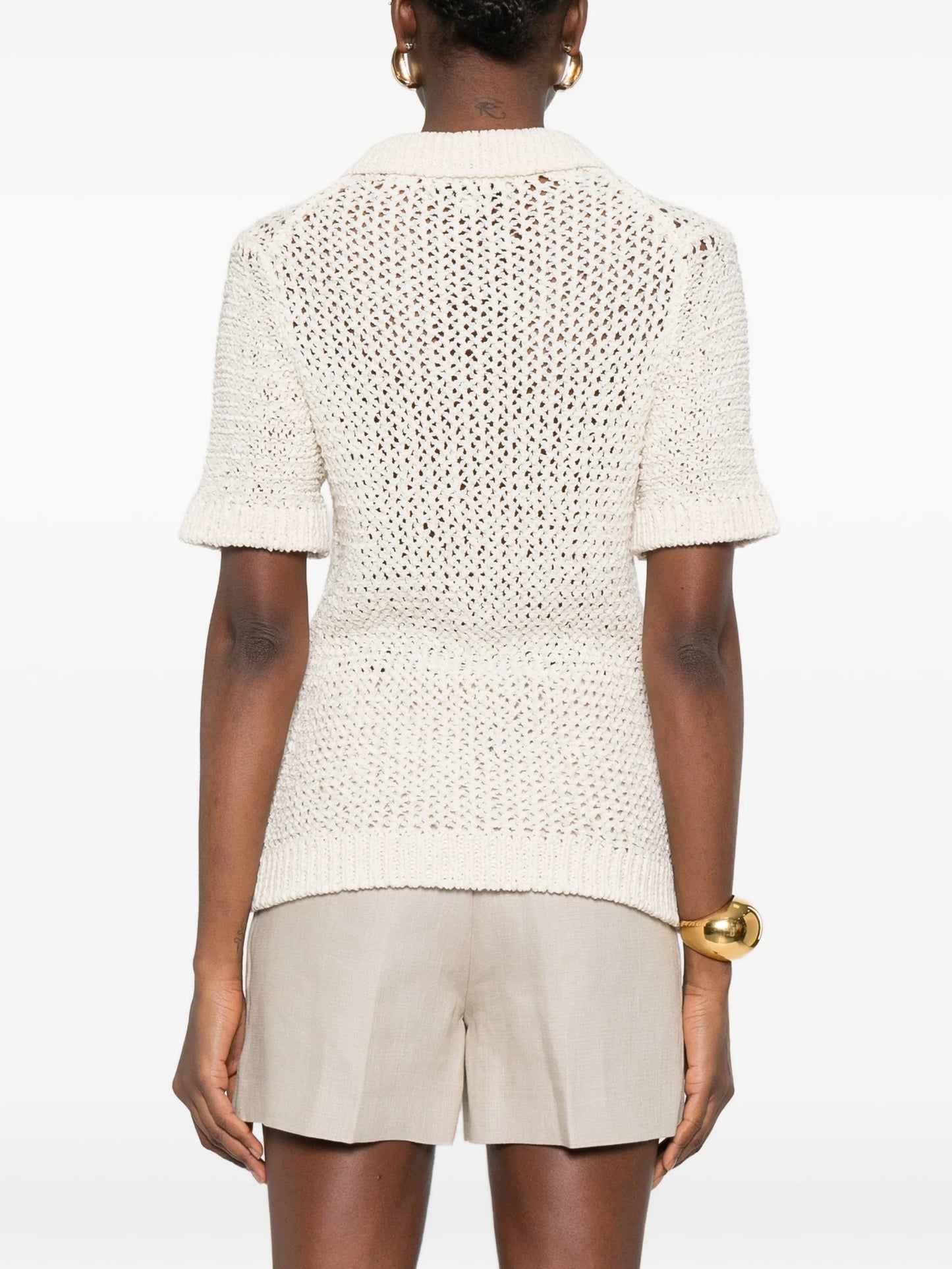 V-neck knitted top