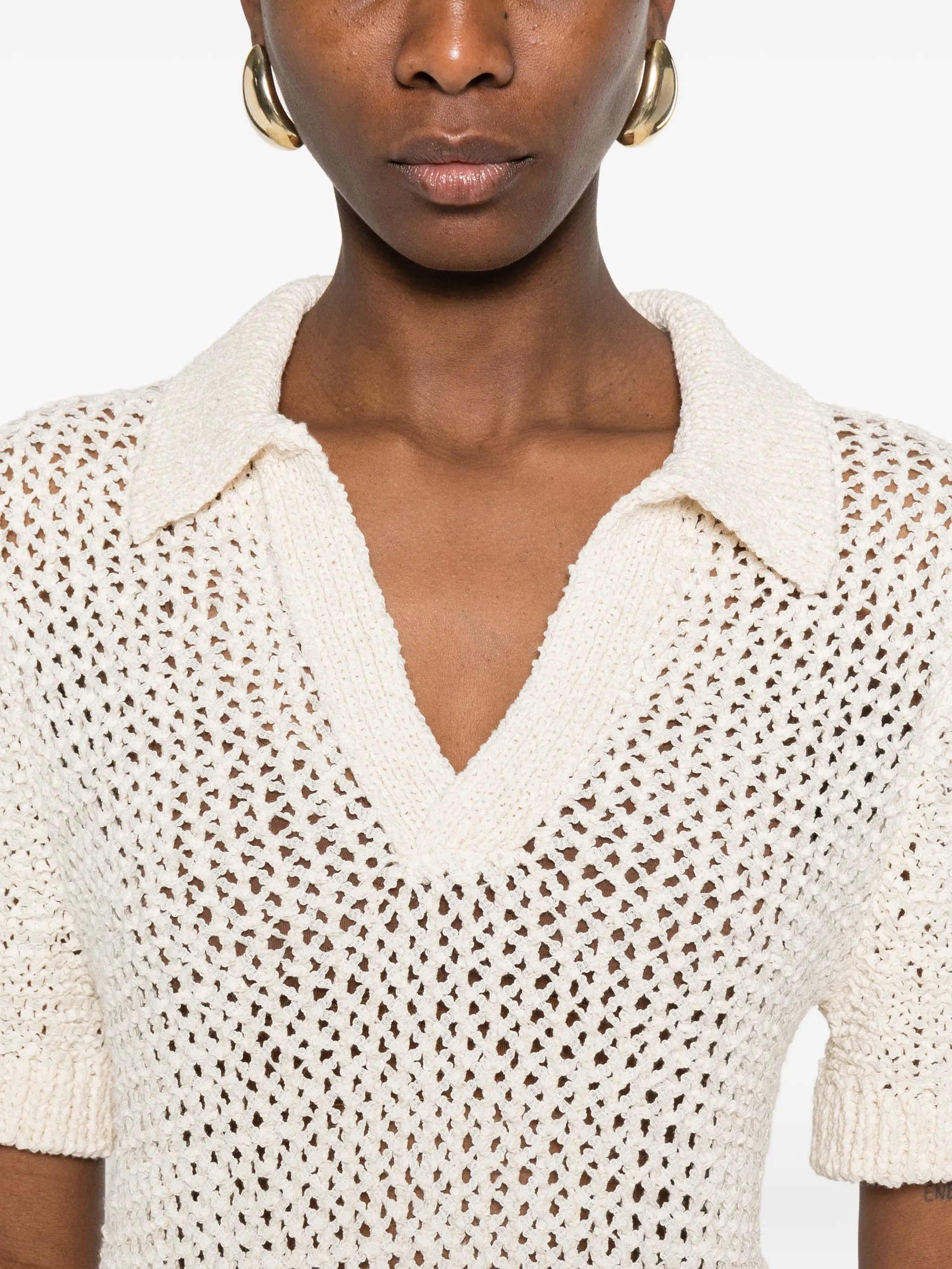 V-neck knitted top