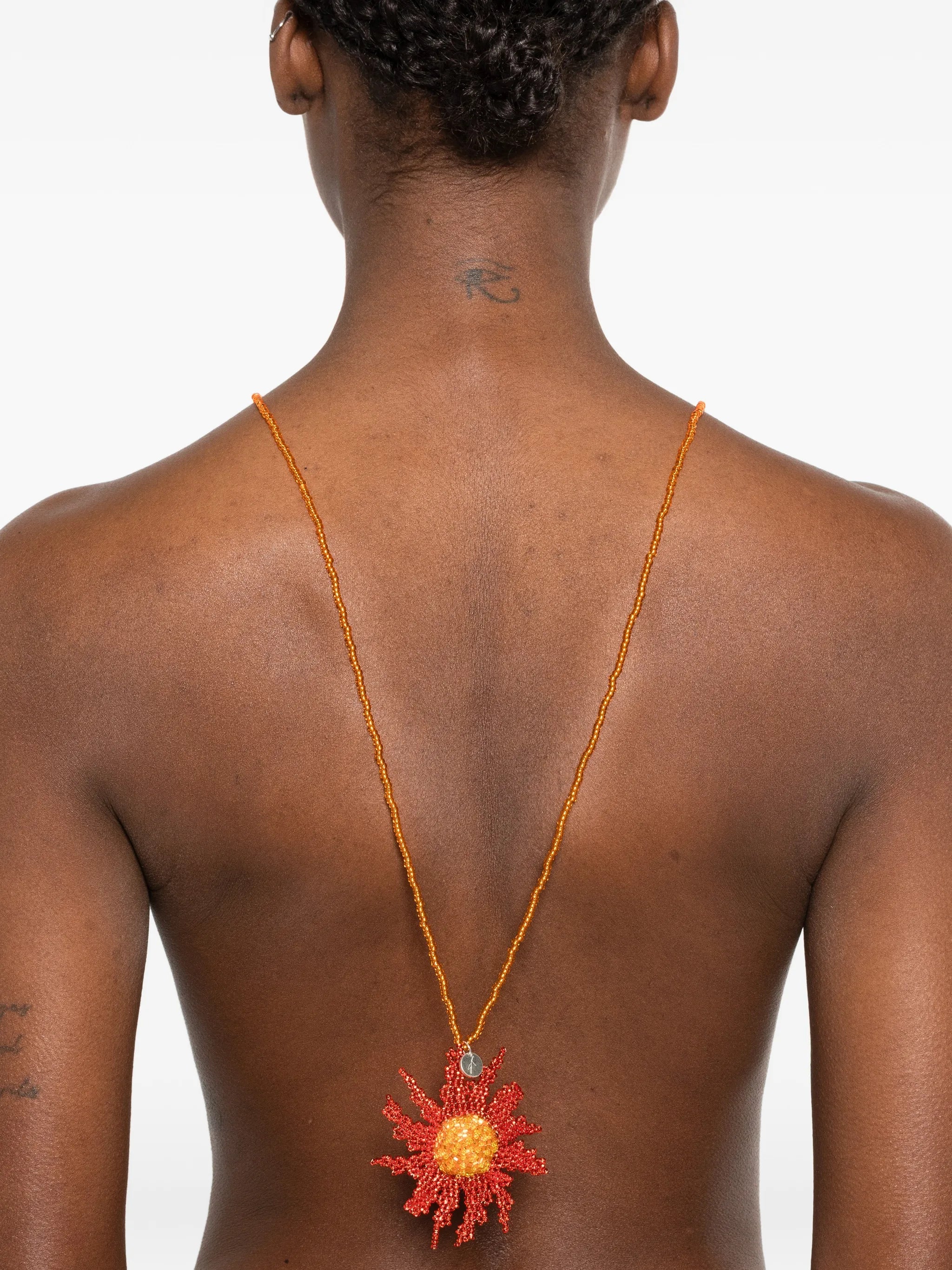 flower and heart necklace (set of two)