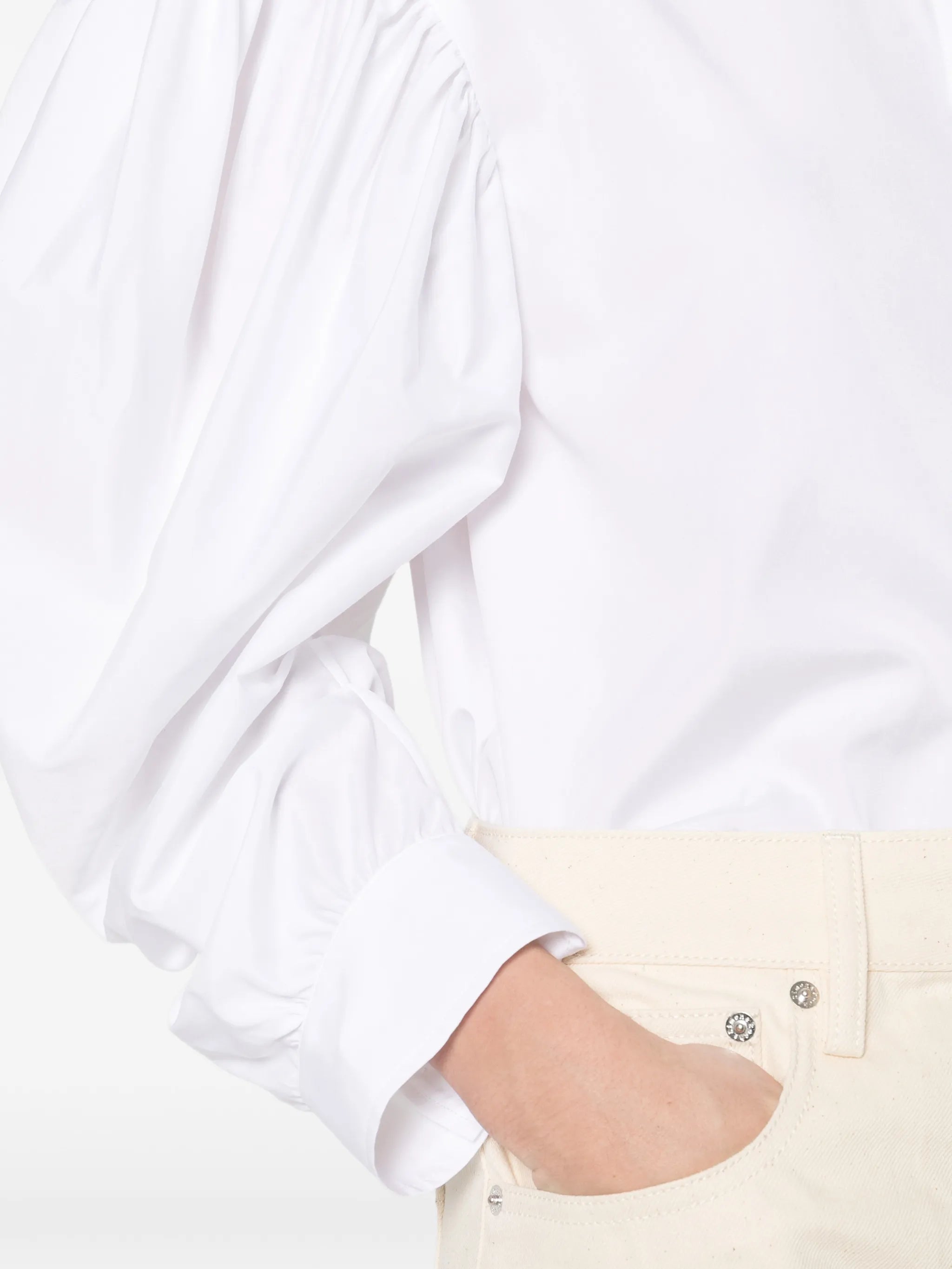 draped-sleeve shirt
