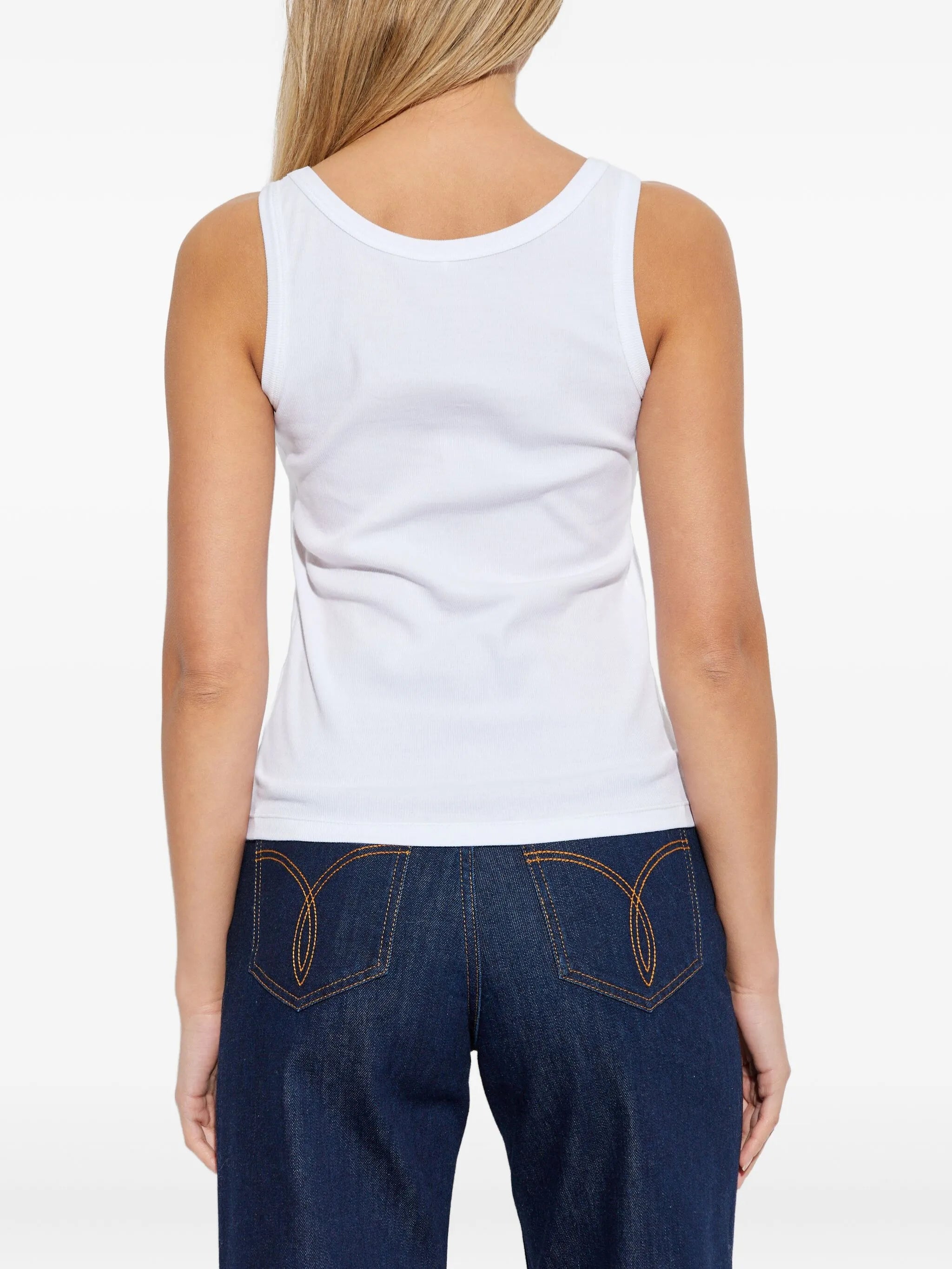 logo-patch tank top