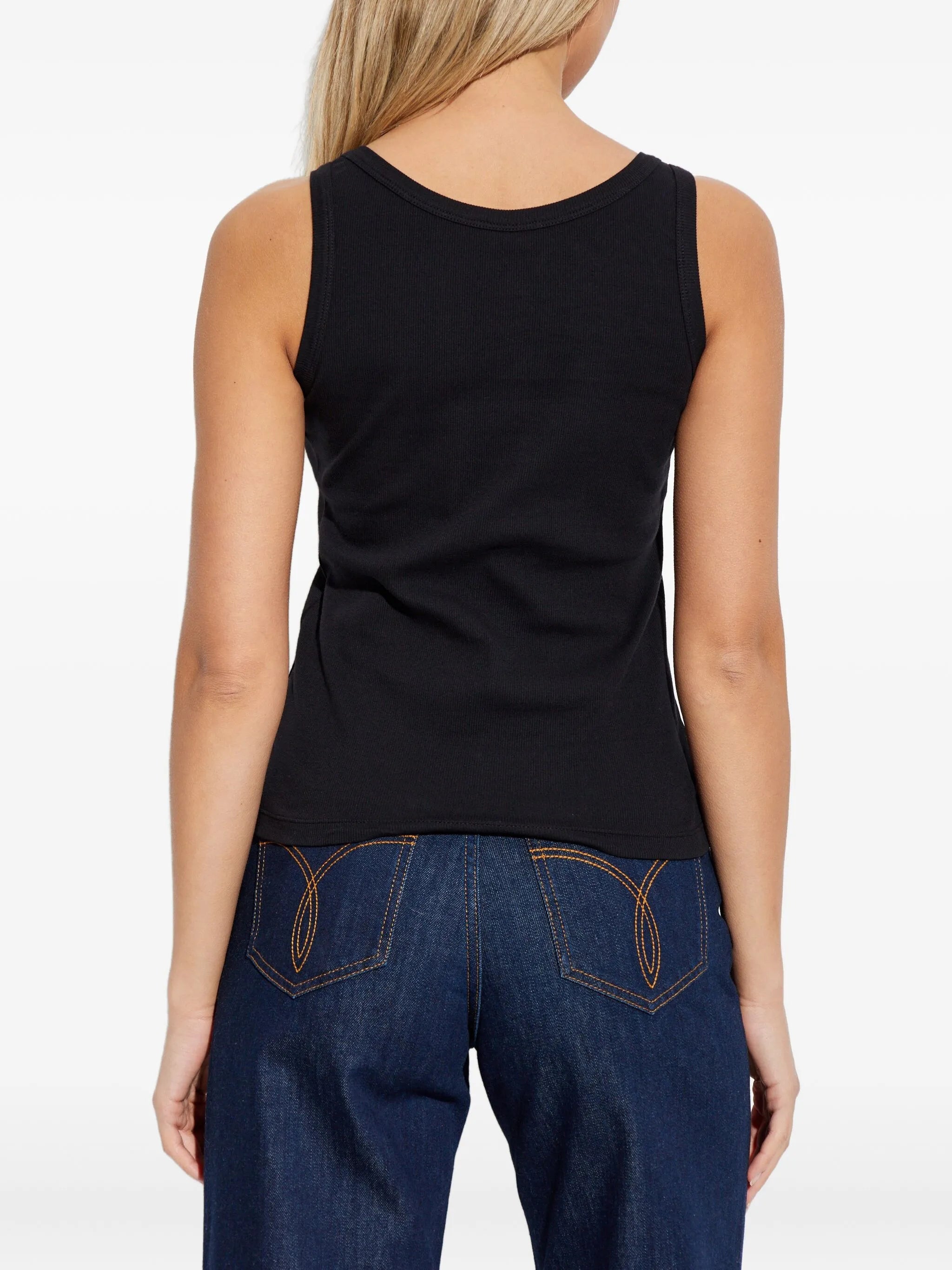 logo-patch tank top