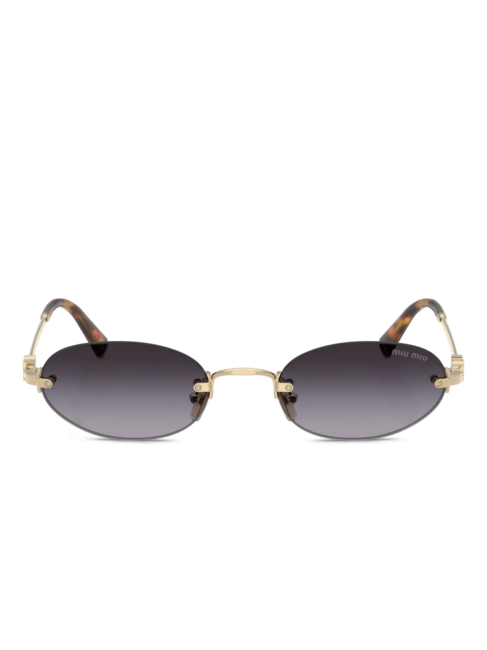 oval-frame sunglasses