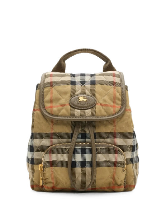 quilted-design mini backpack