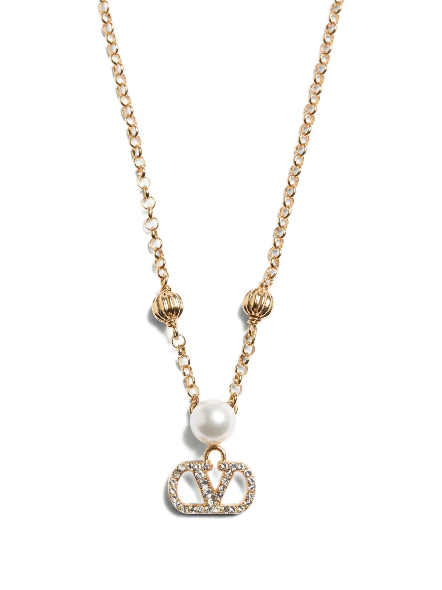 VLogo Swarovski crystal-embellished necklace