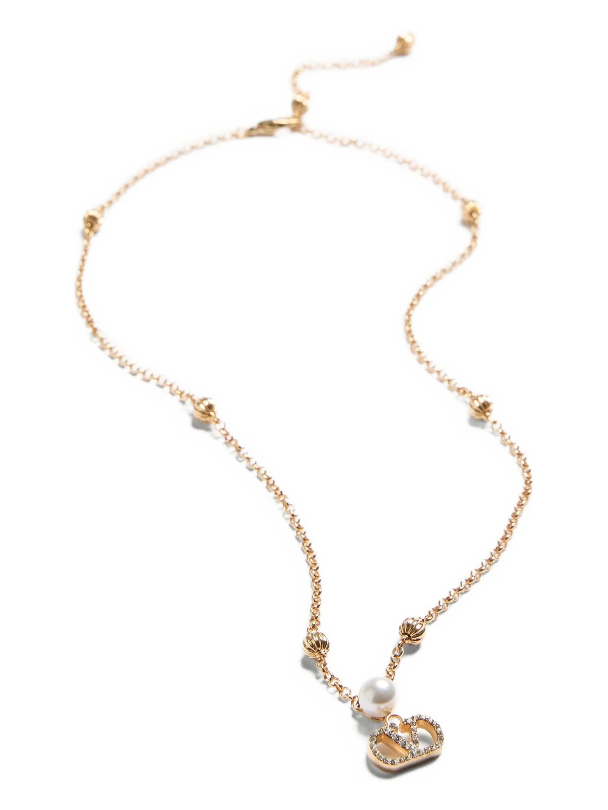 VLogo Swarovski crystal-embellished necklace