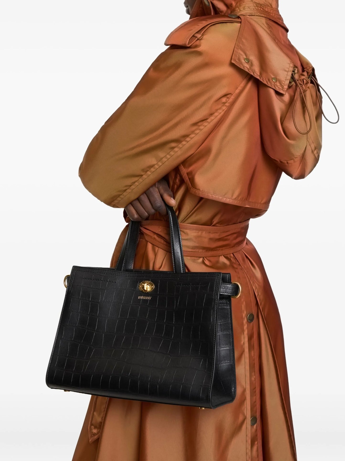 Cotswolds crocodile-effect mini tote bag