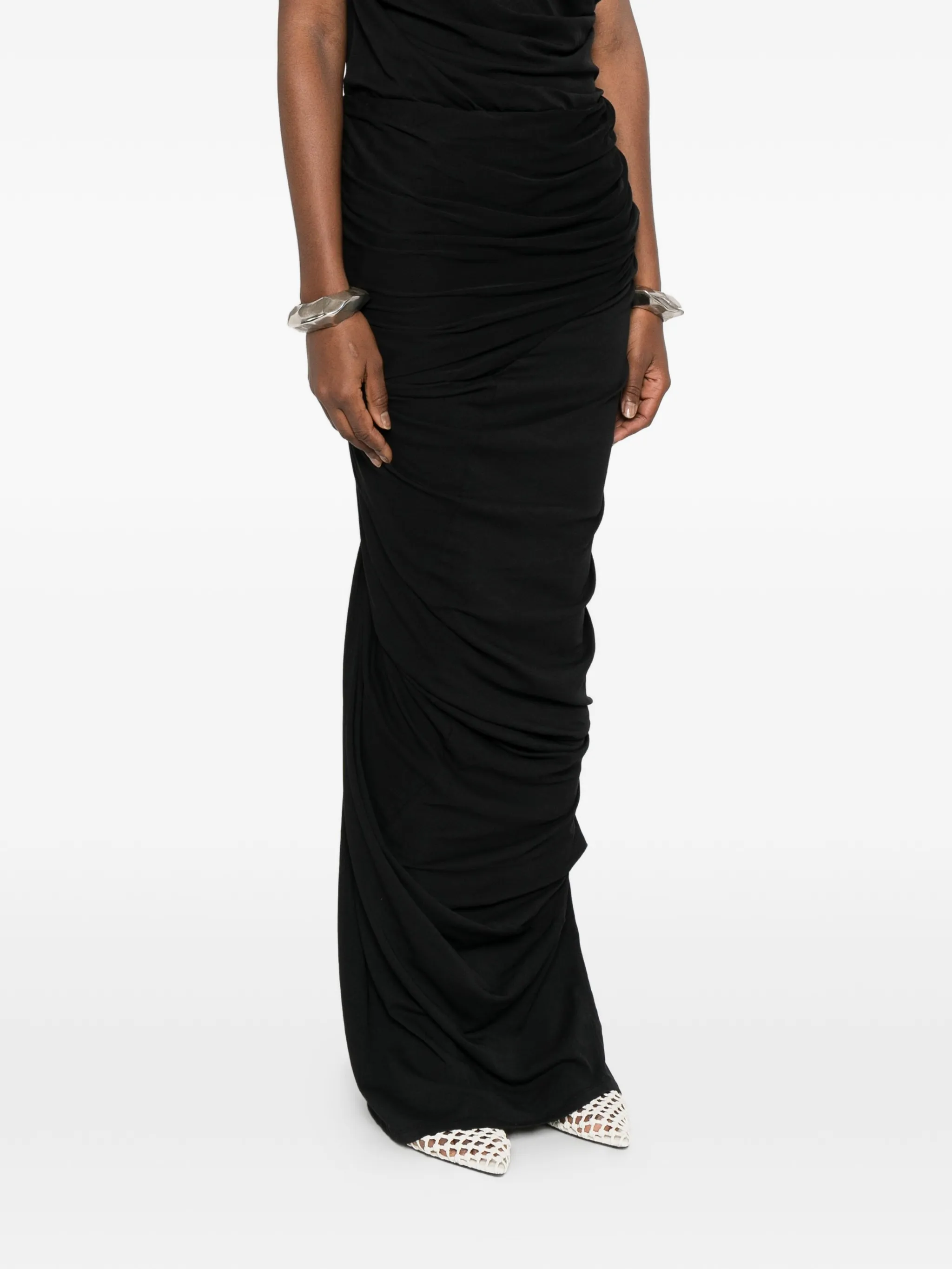 Dia draped-detail maxi skirt