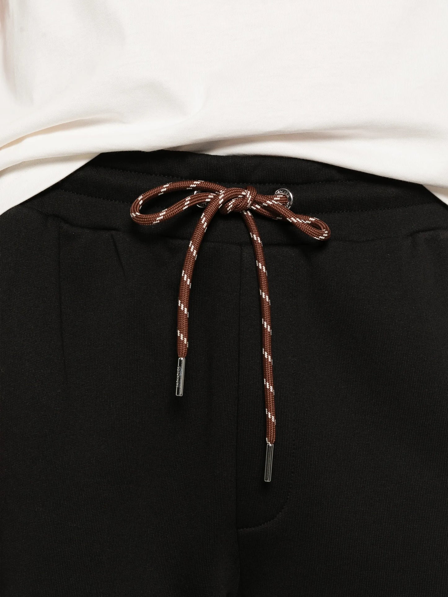 drawstring side stripe shorts