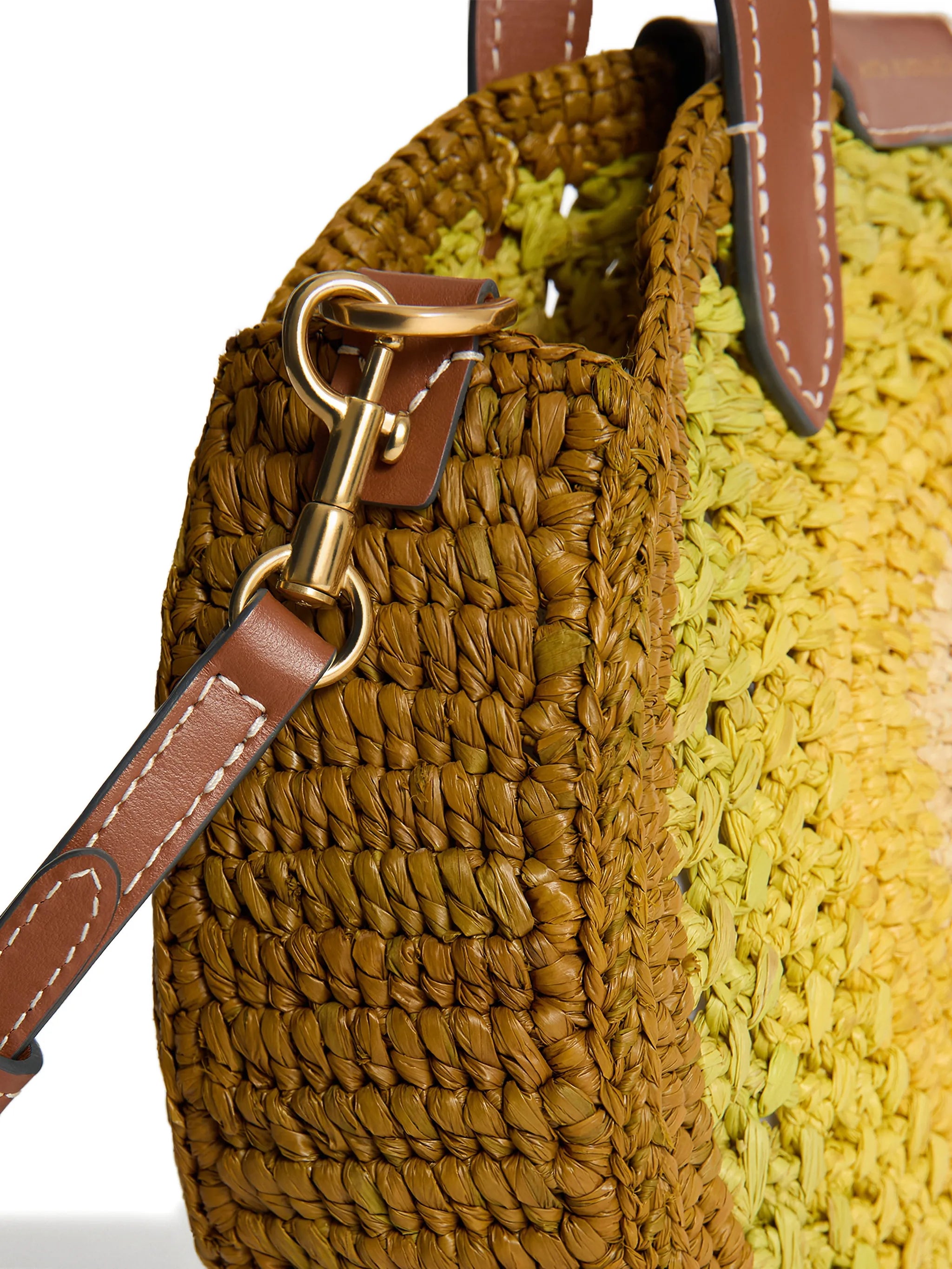 round bow-detail raffia tote bag