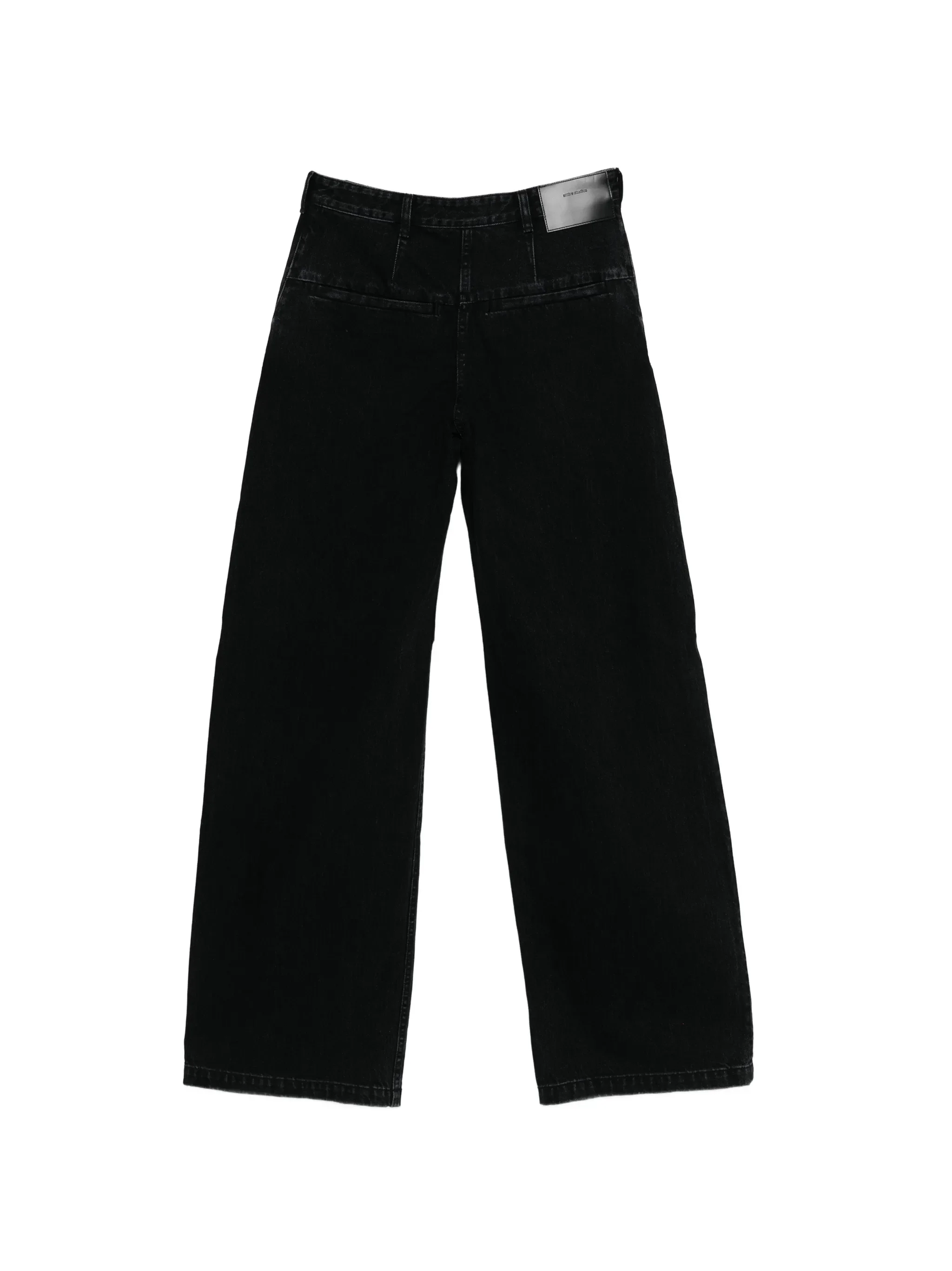 cotton wide-leg jeans