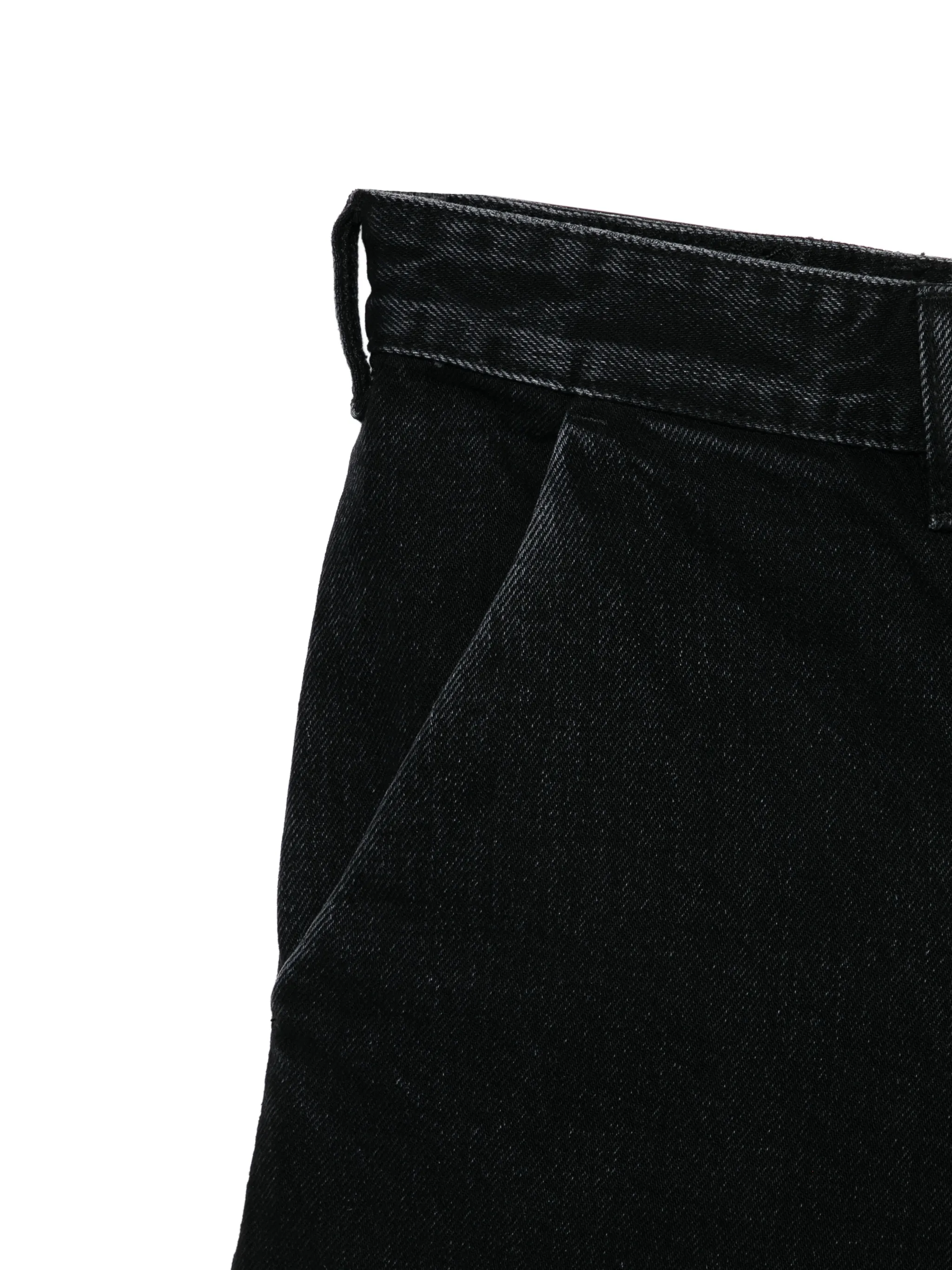 cotton wide-leg jeans