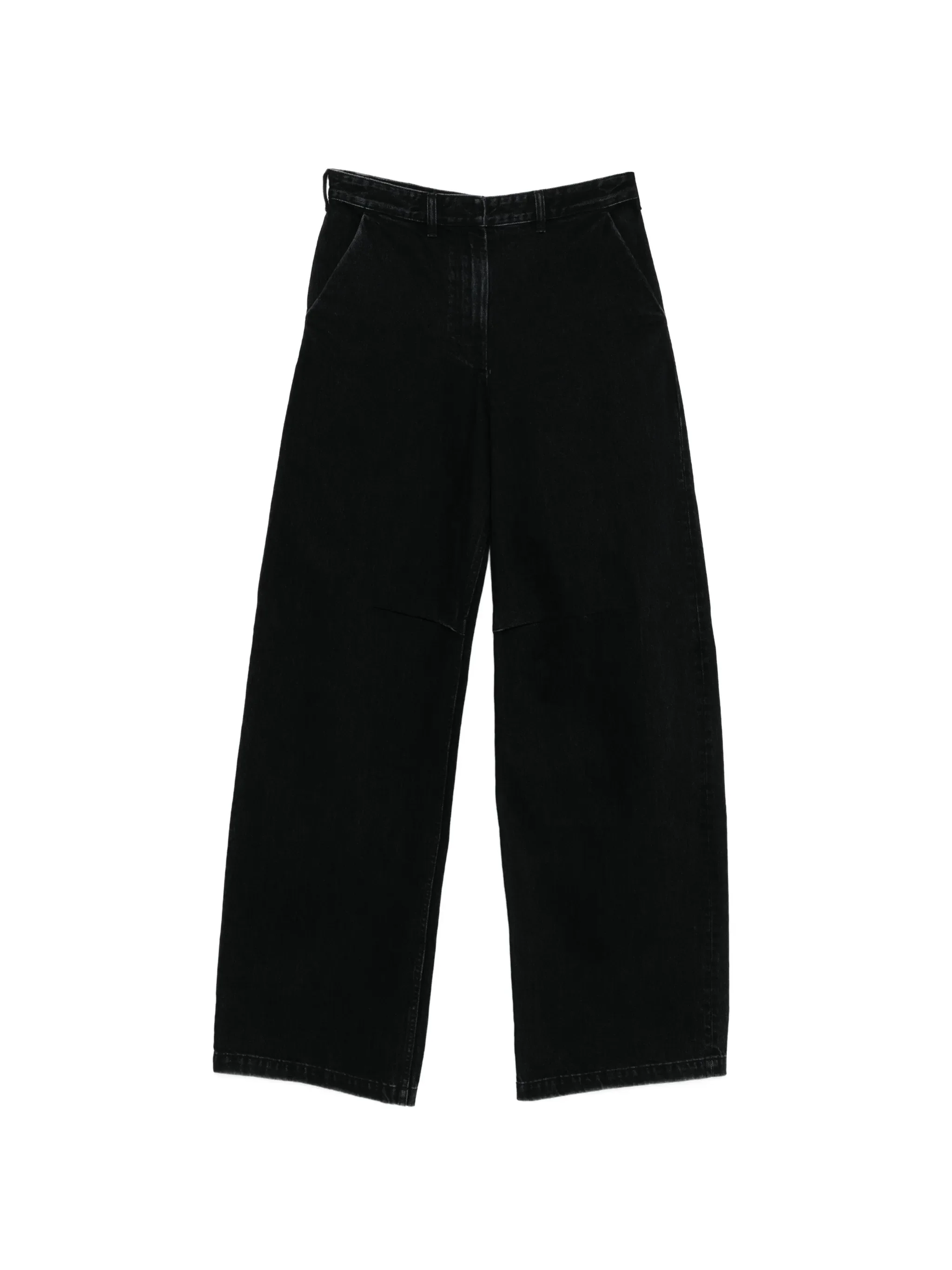cotton wide-leg jeans