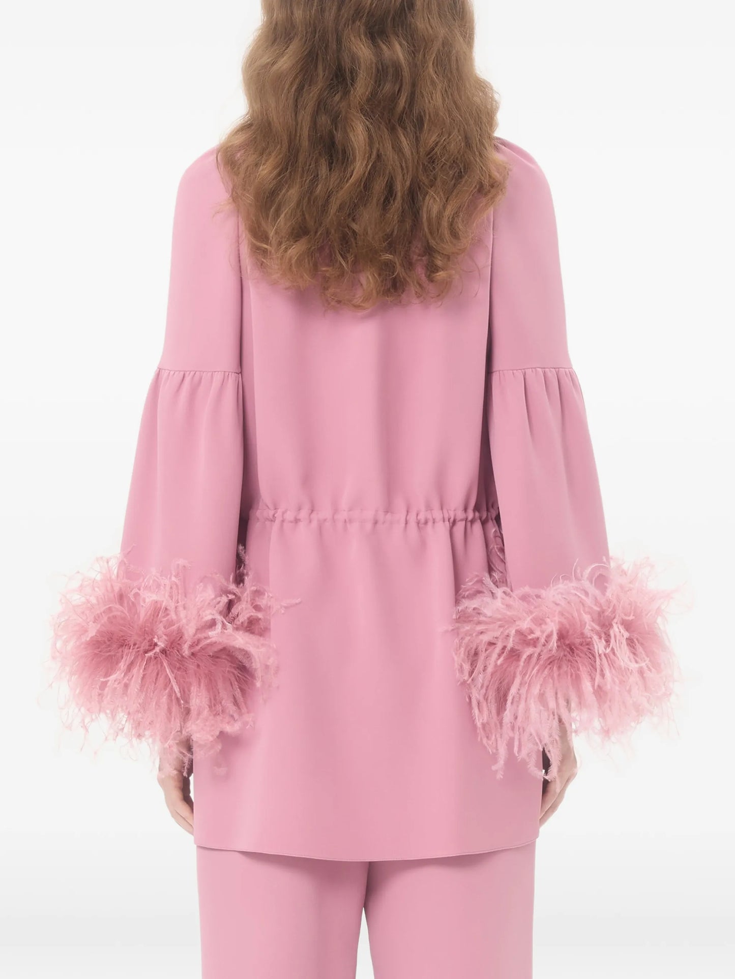 Cady Couture feather-trim blouse