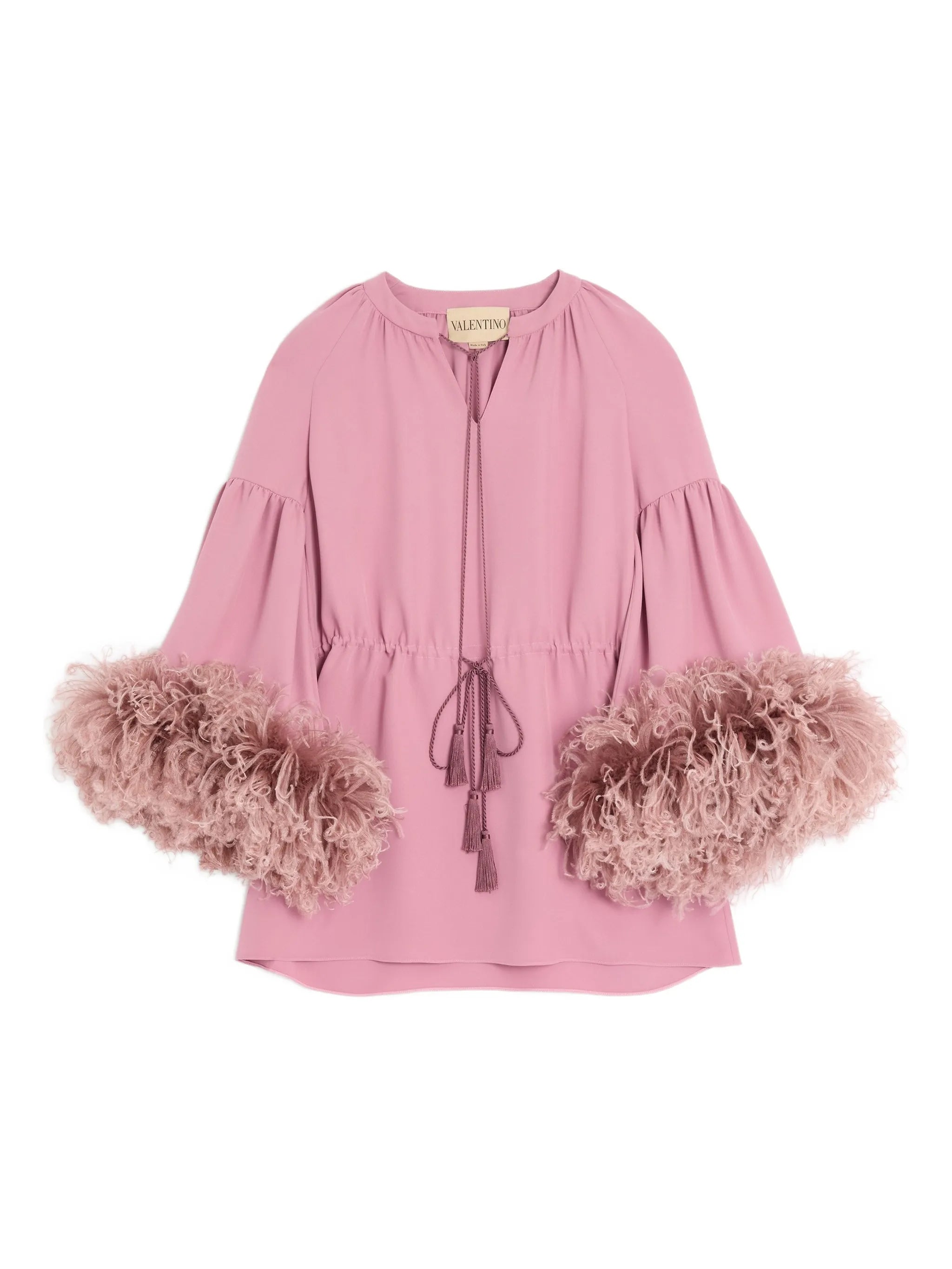 Cady Couture feather-trim blouse