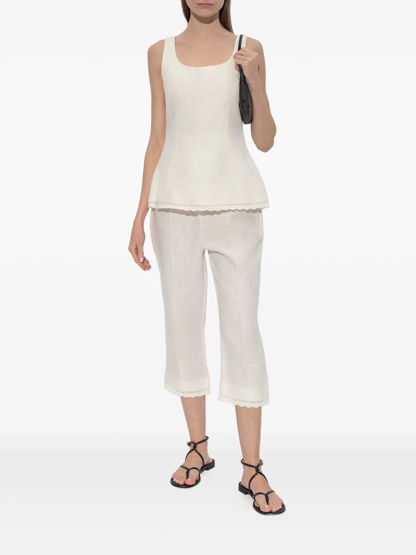 Effi lace-trim trousers